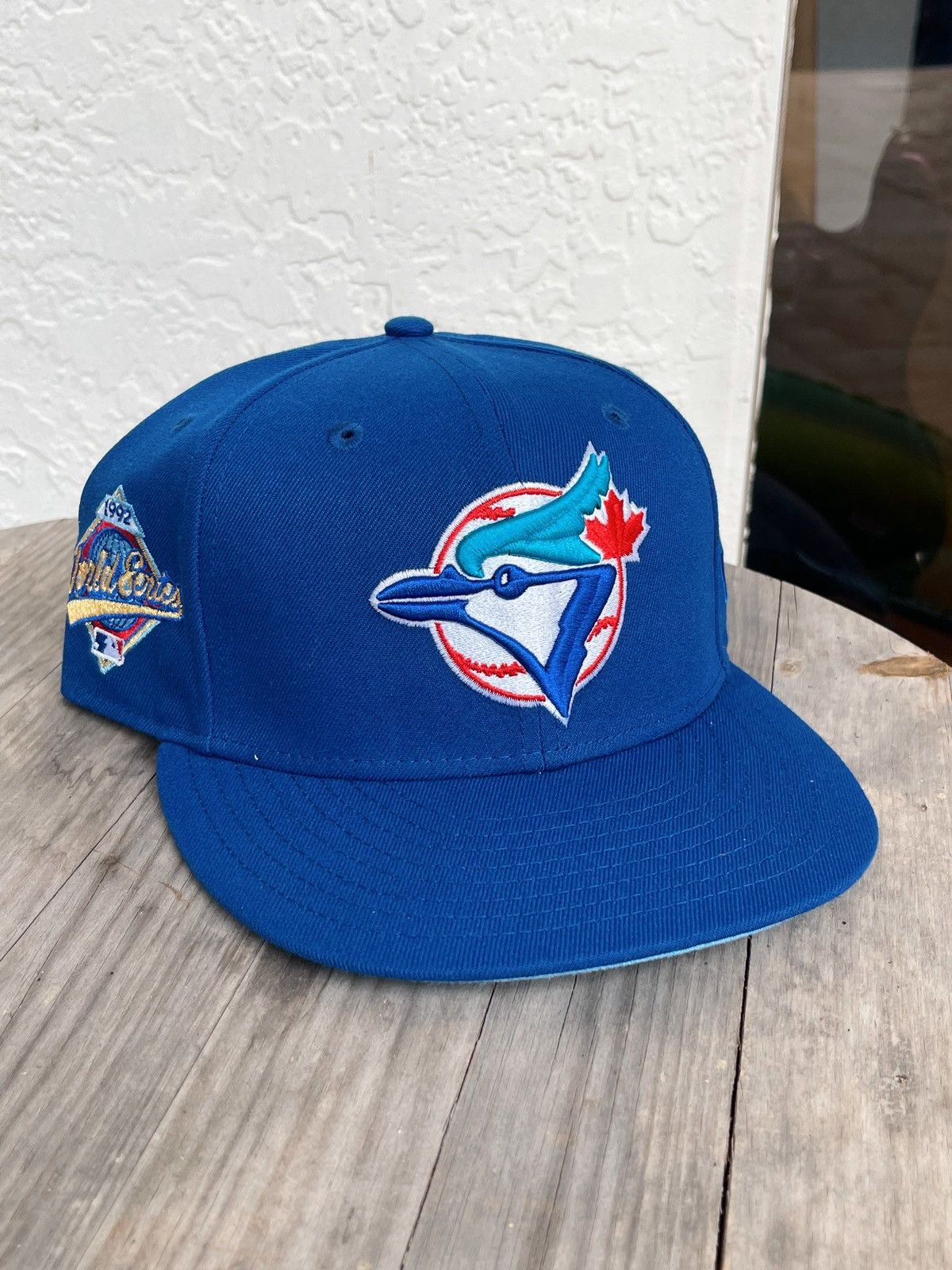Hat Club 1992 Toronto Blue Jays 7 1/2 Fitted Exclusive Patch Icy UV Size ONE SIZE - 1 Thumbnail