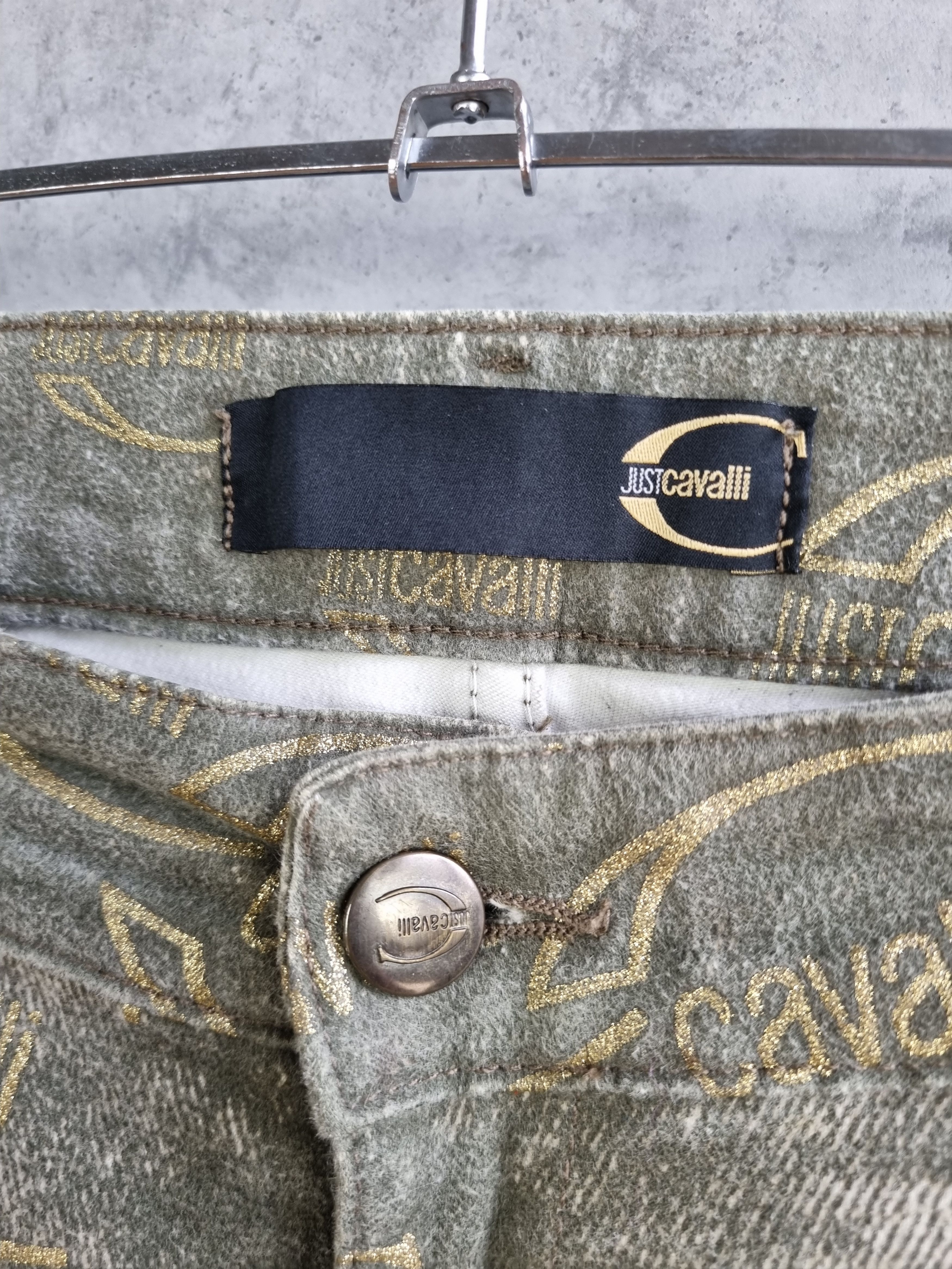 Just Cavalli × Roberto Cavalli Rare 90s Just Cavalli Monogram Gold Vintage Jeans Size US 29 - 7 Thumbnail