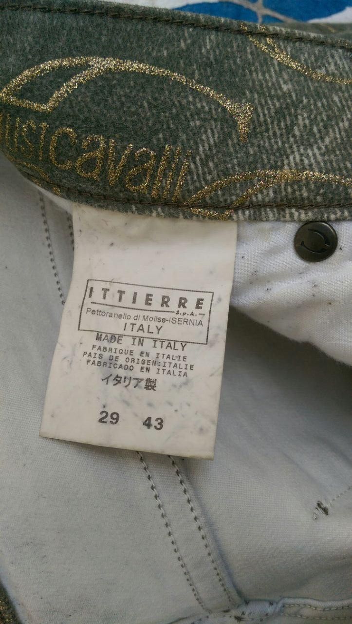 Just Cavalli × Roberto Cavalli Rare 90s Just Cavalli Monogram Gold Vintage Jeans Size US 29 - 8 Thumbnail