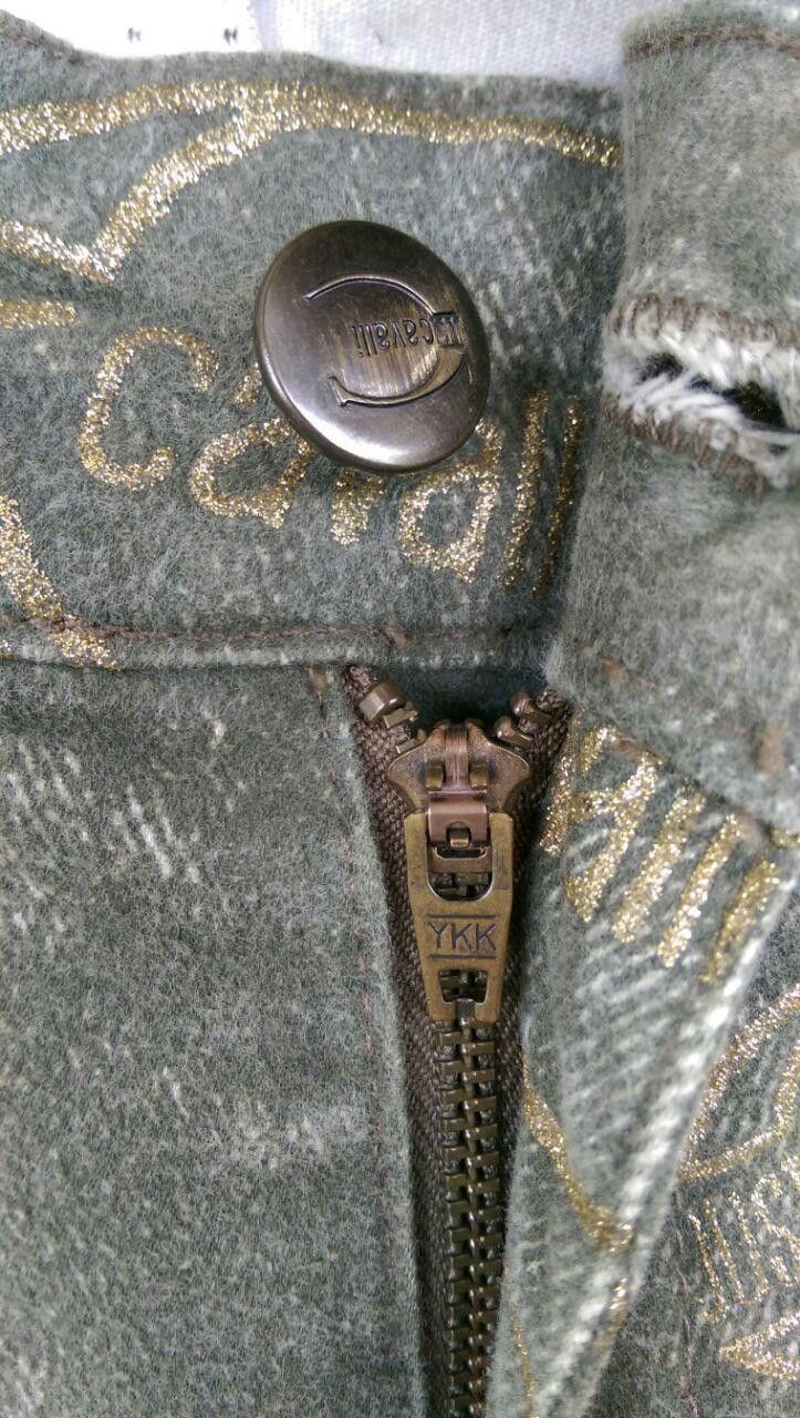 Just Cavalli × Roberto Cavalli Rare 90s Just Cavalli Monogram Gold Vintage Jeans Size US 29 - 10 Thumbnail