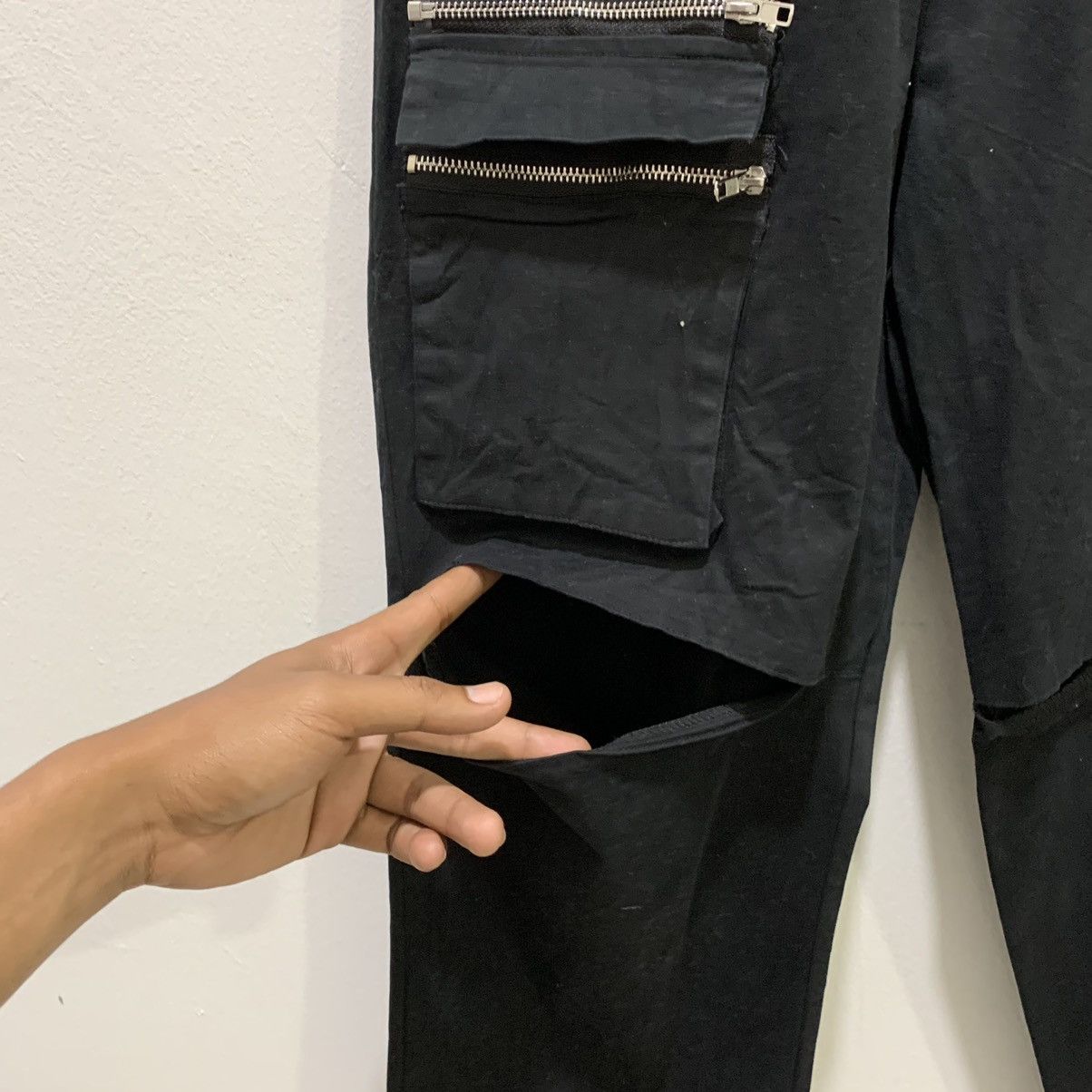Japanese Brand × Seditionaries DRUG HONEY Zipper Baggy Pocket Disstressed Crop Cargo Pant Size US 30 / EU 46 - 7 Thumbnail