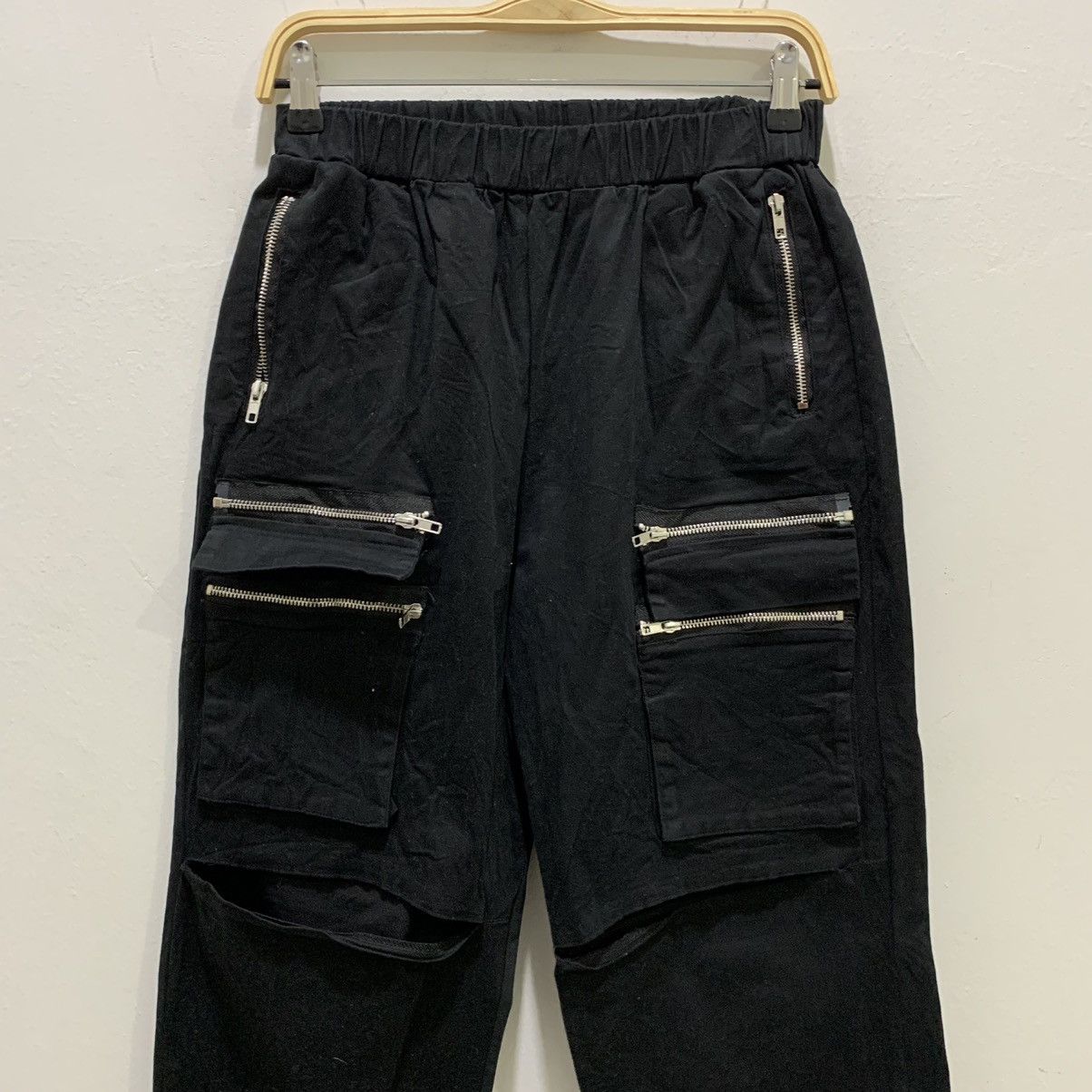 Japanese Brand × Seditionaries DRUG HONEY Zipper Baggy Pocket Disstressed Crop Cargo Pant Size US 30 / EU 46 - 3 Thumbnail