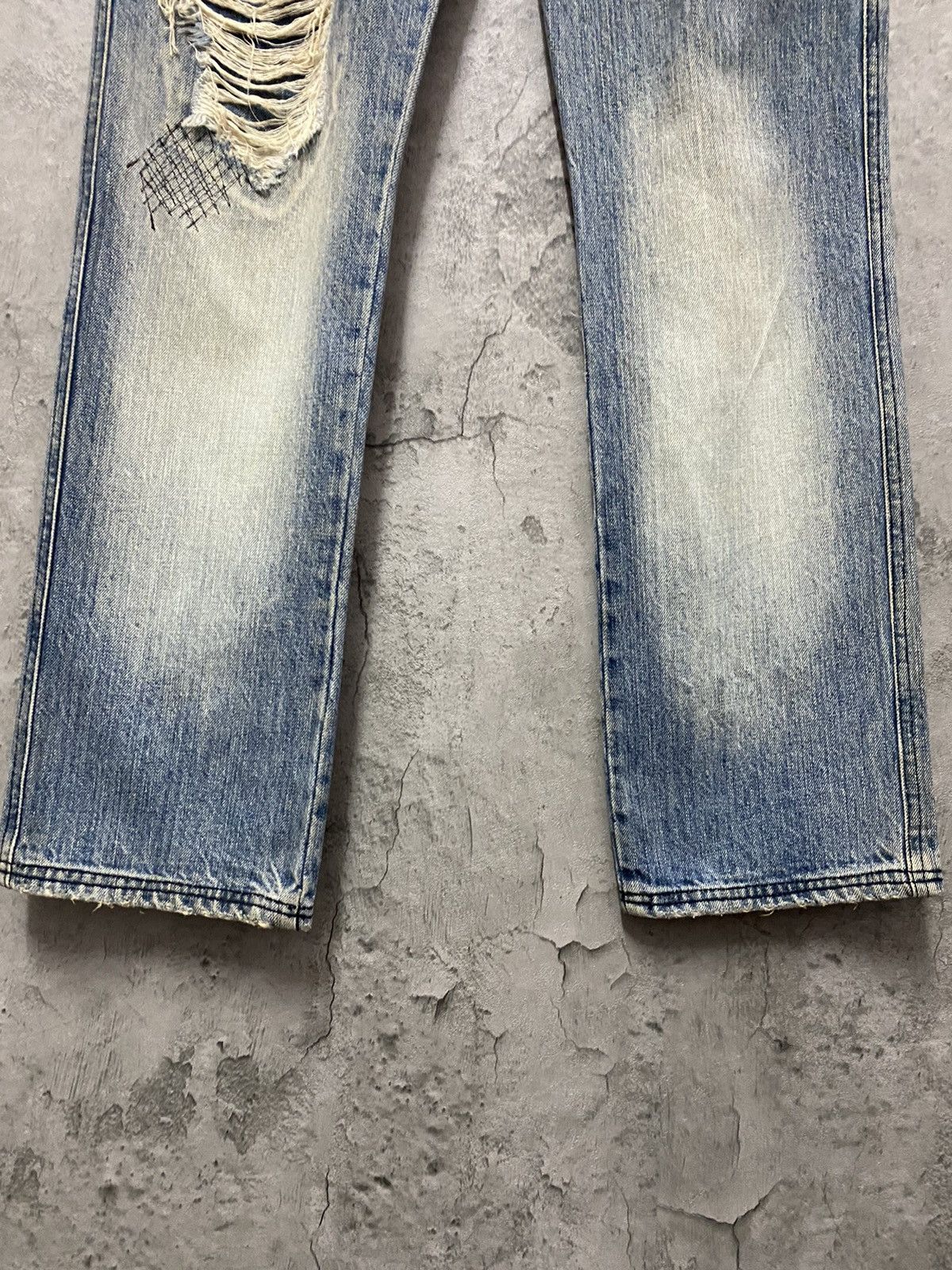 Designer × Japanese Brand Candy Stripper Harajuku Distressed Studded Denim Pants Size US 31 - 10 Thumbnail