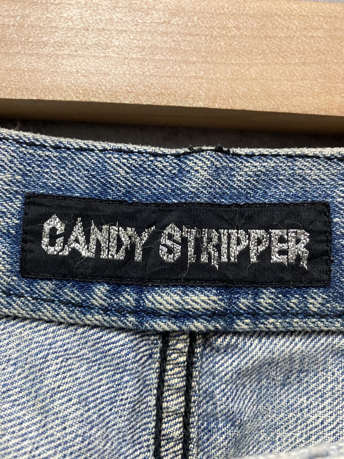 Designer × Japanese Brand Candy Stripper Harajuku Distressed Studded Denim Pants Size US 31 - 18 Thumbnail