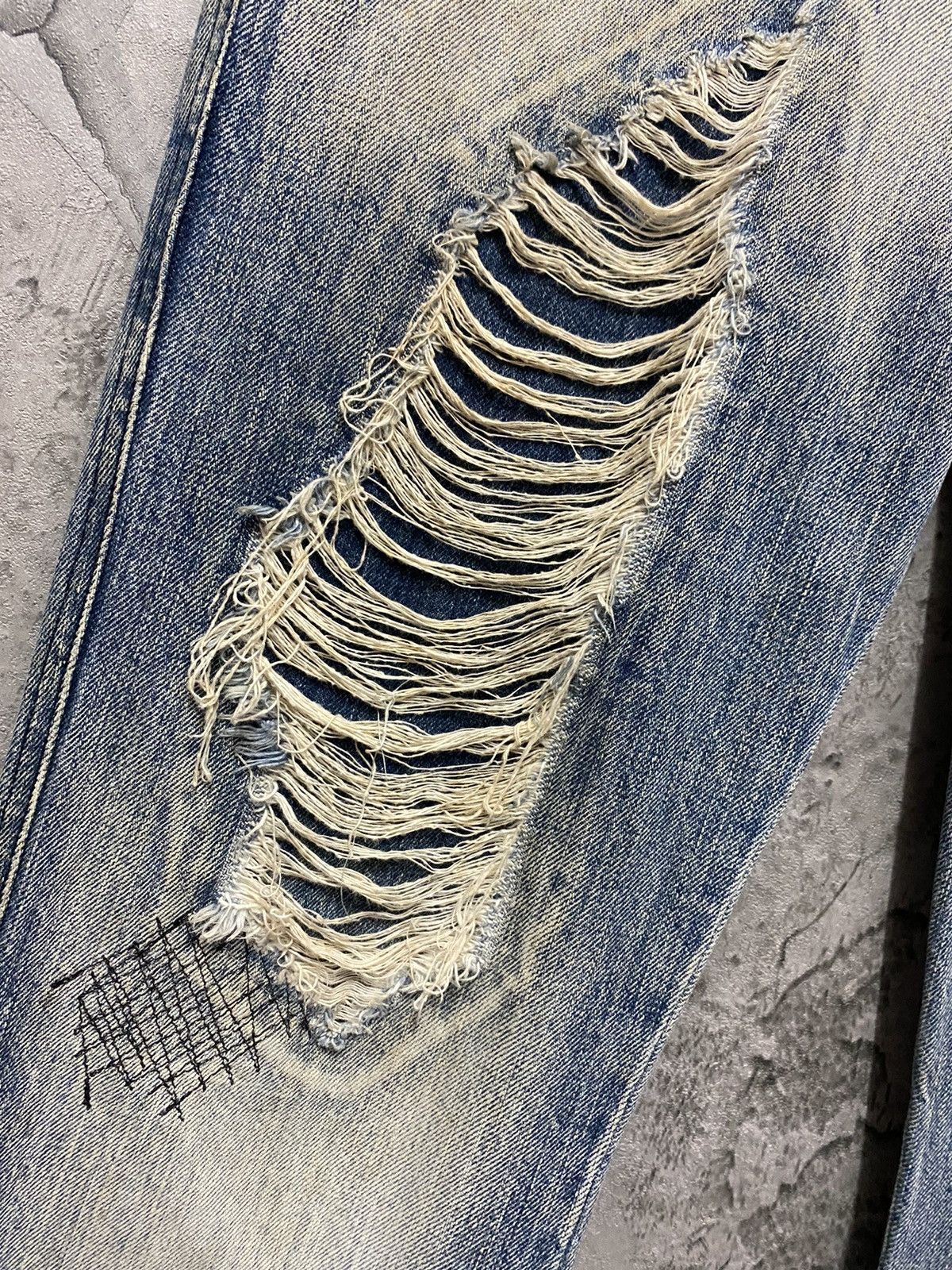 Designer × Japanese Brand Candy Stripper Harajuku Distressed Studded Denim Pants Size US 31 - 9 Thumbnail