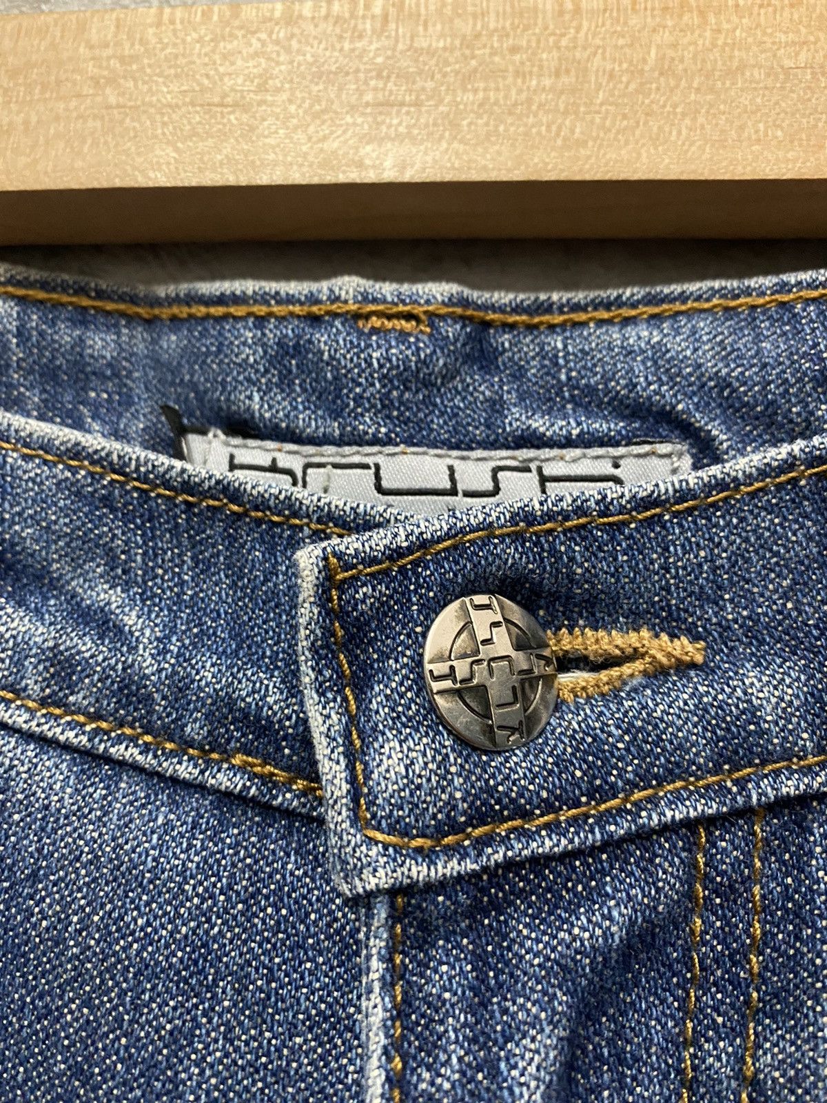 Japanese Brand Vintage Krush Dragon Split Printed Flared Denim Pants Size US 28 / EU 44 - 12 Thumbnail