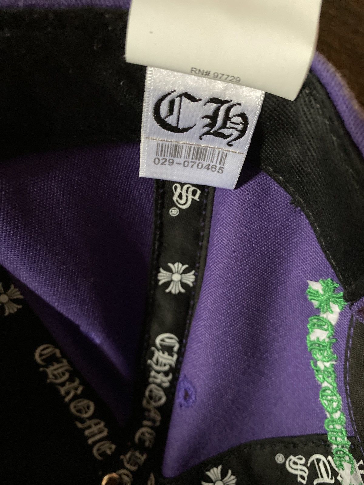 Chrome Hearts Chrome Hearts 5 Panel Baseball Purple Hat Size ONE SIZE - 7 Thumbnail