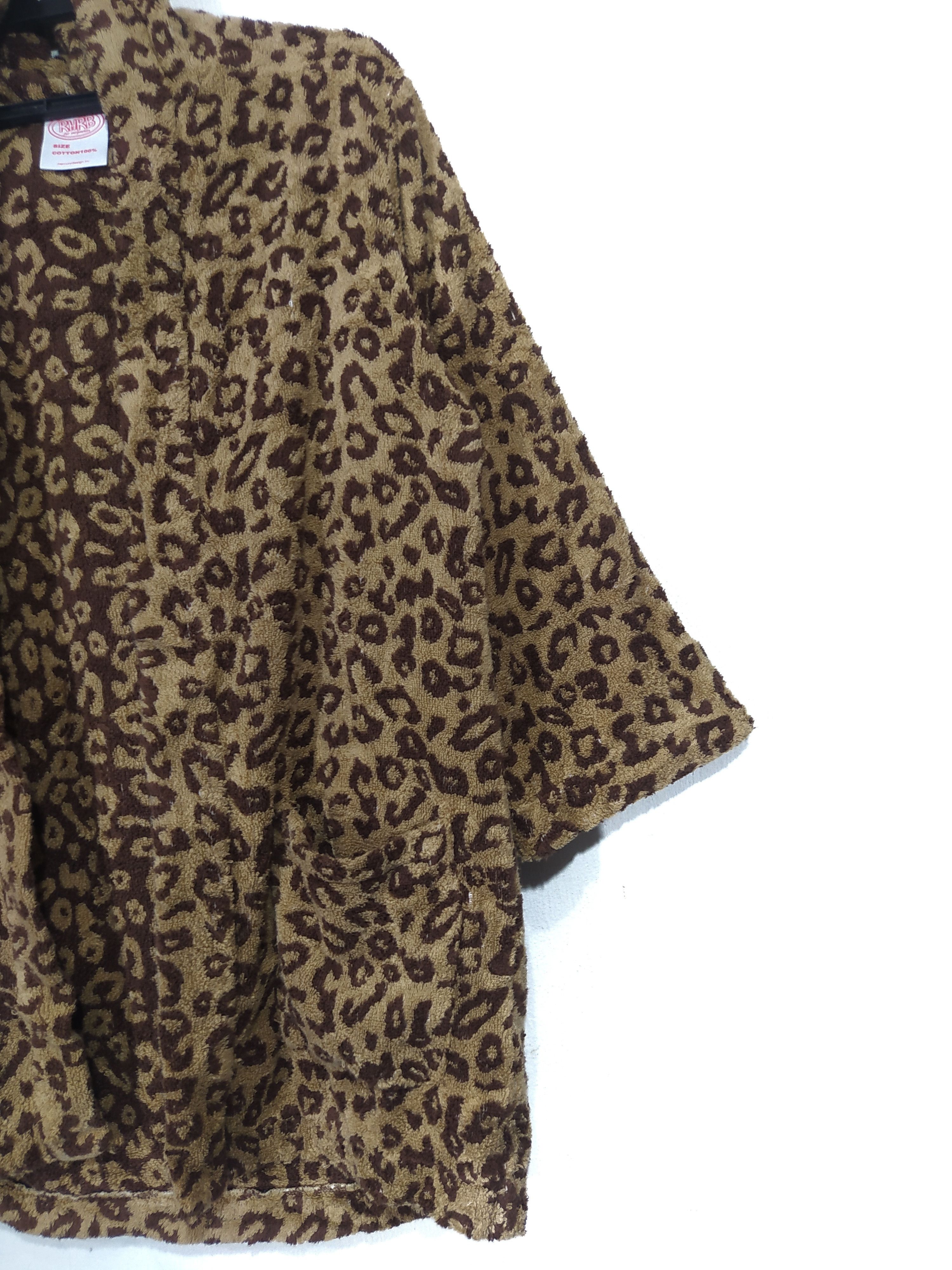 Indigo × Japanese Brand × Vintage Made in Japan Rhrb X Leopard Fleece Cardigan Hoodie Size US S / EU 44-46 / 1 - 3 Thumbnail