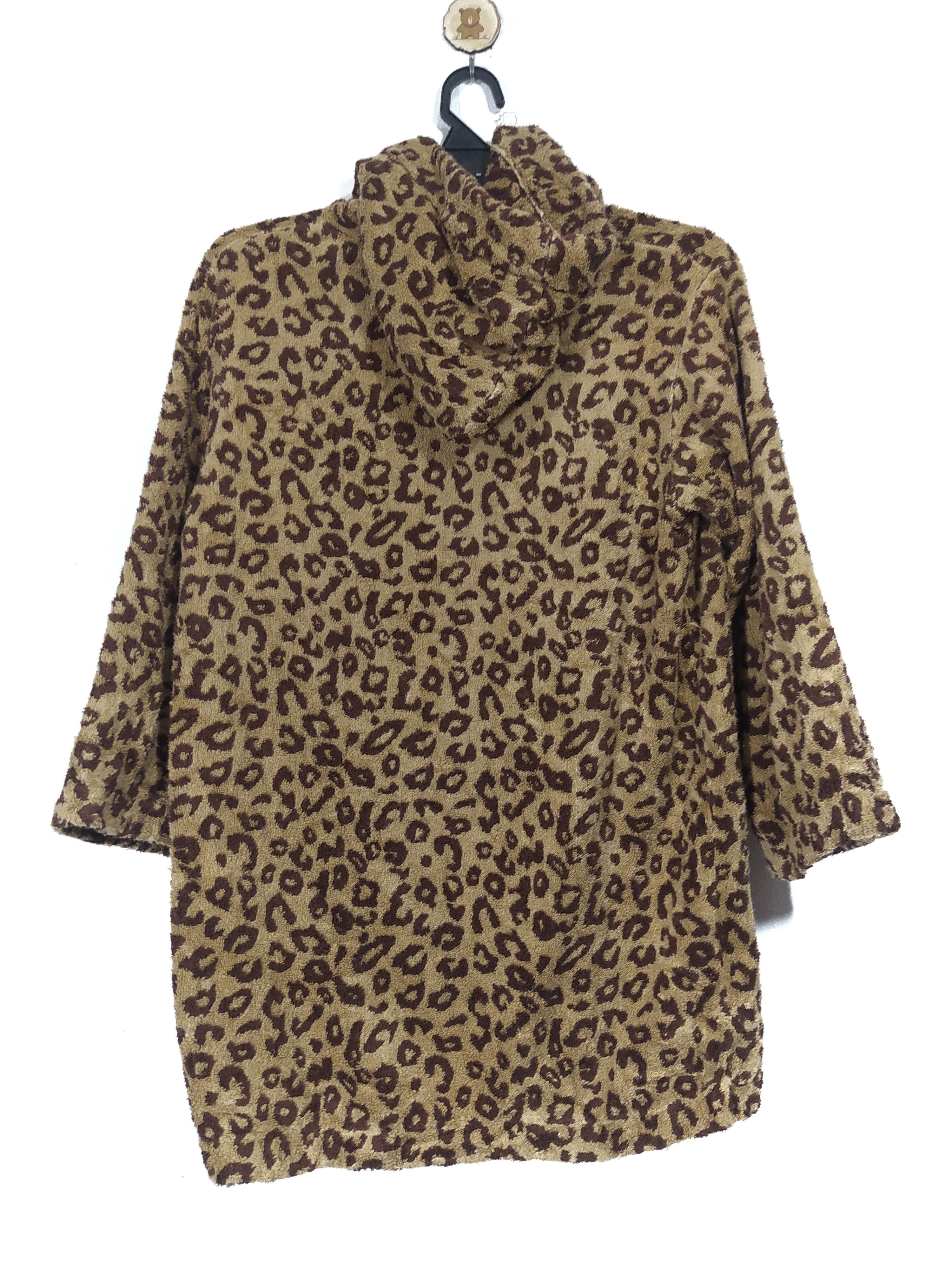 Indigo × Japanese Brand × Vintage Made in Japan Rhrb X Leopard Fleece Cardigan Hoodie Size US S / EU 44-46 / 1 - 5 Thumbnail