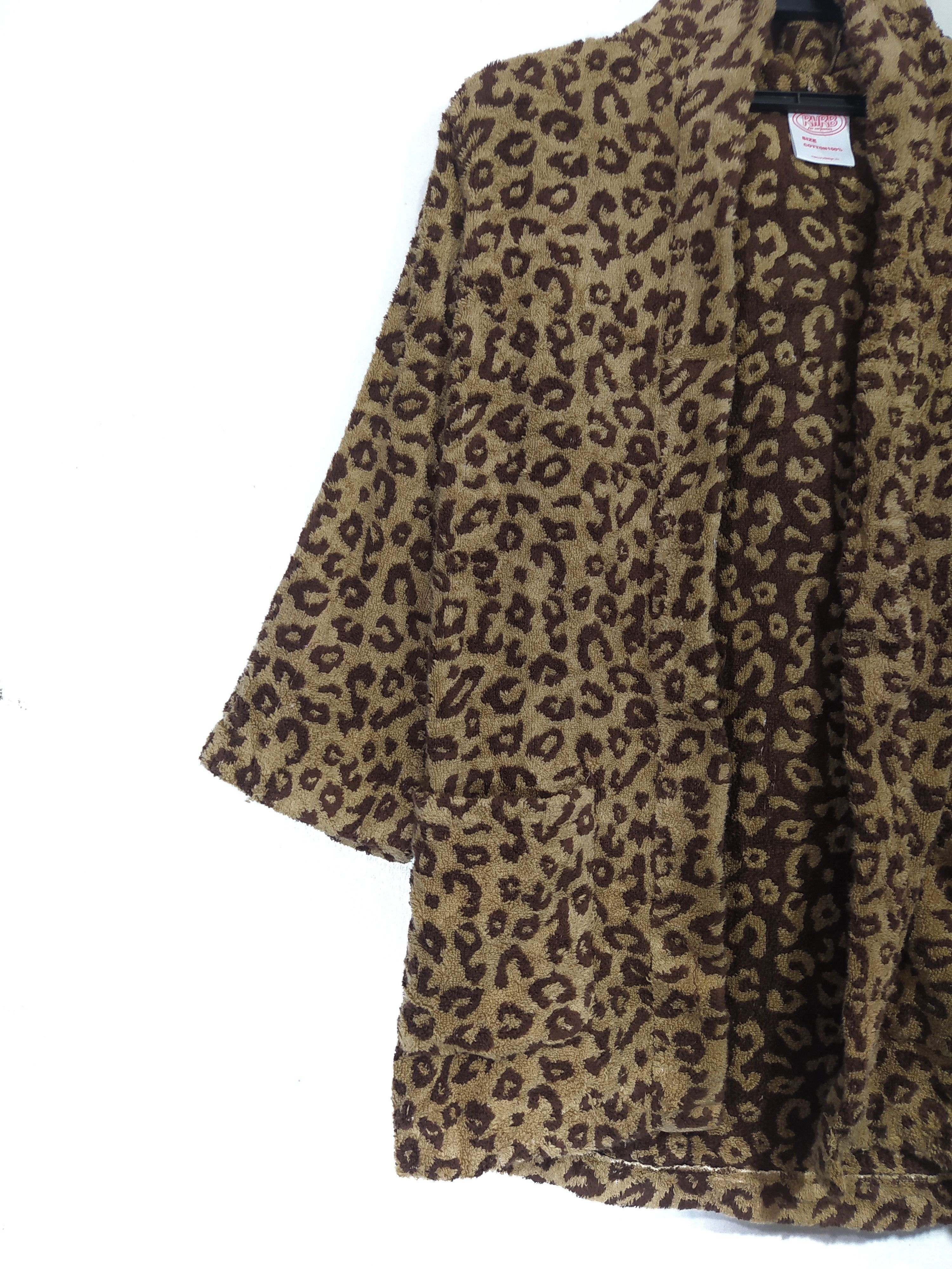 Indigo × Japanese Brand × Vintage Made in Japan Rhrb X Leopard Fleece Cardigan Hoodie Size US S / EU 44-46 / 1 - 2 Thumbnail