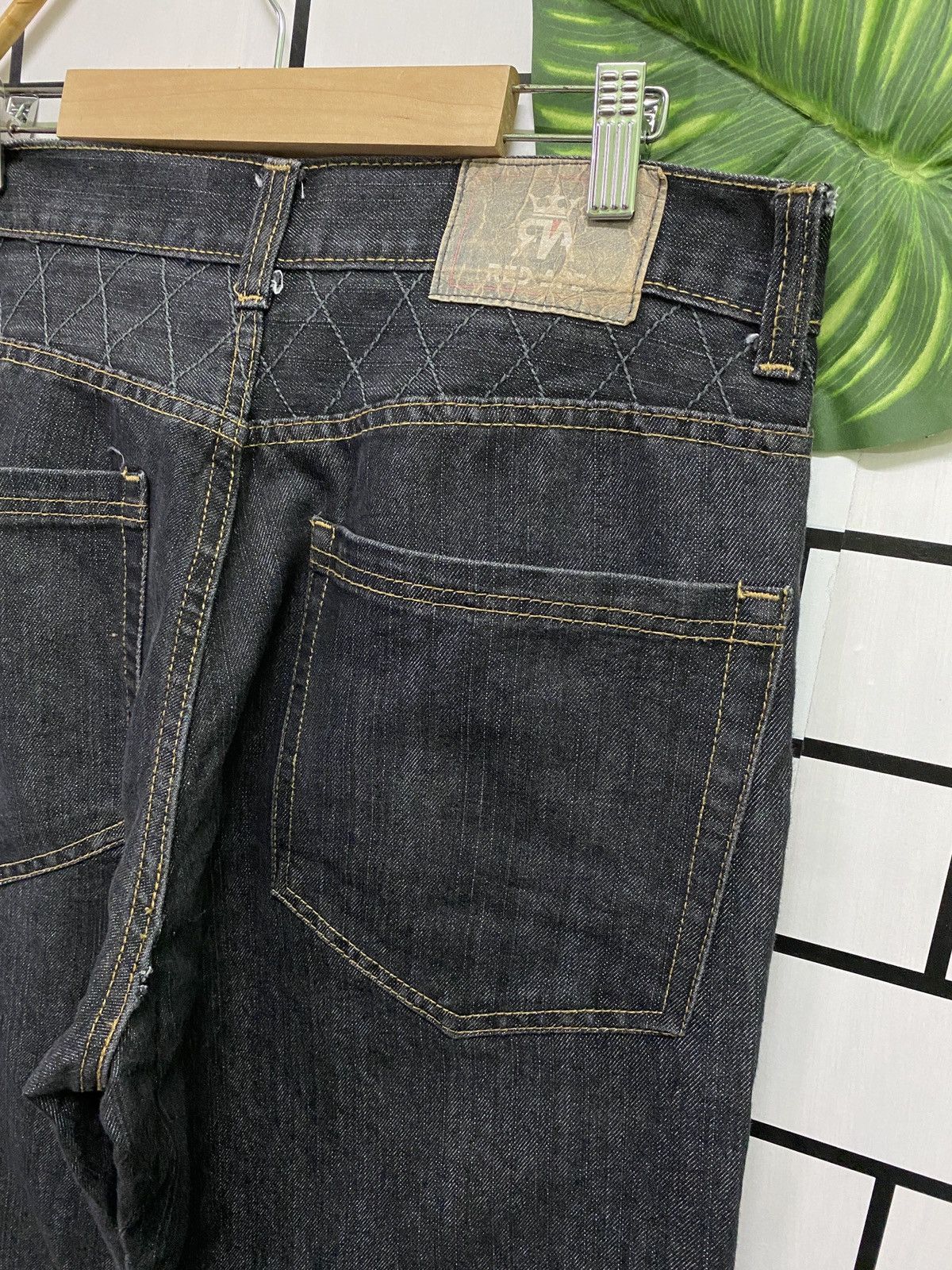 Designer × Vintage Vintage RED APE Double Knee Denim Size US 34 / EU 50 - 16 Thumbnail