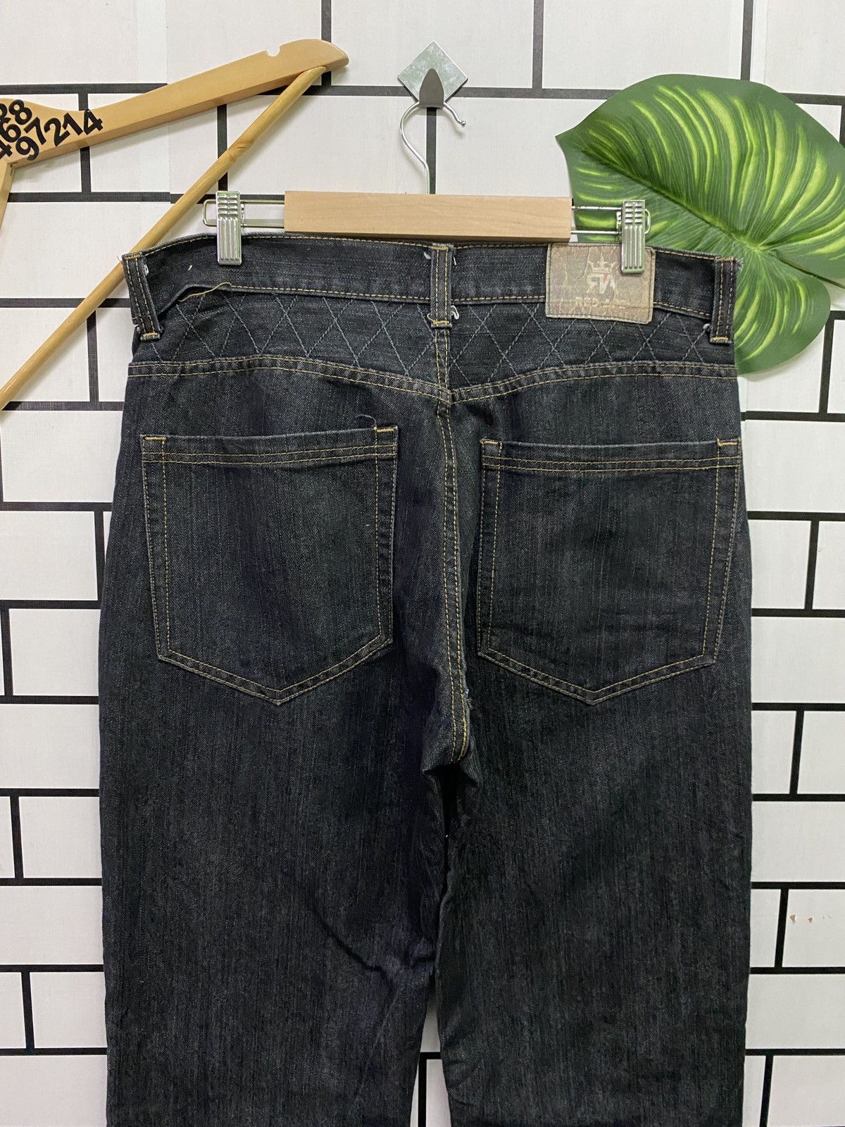 Designer × Vintage Vintage RED APE Double Knee Denim Size US 34 / EU 50 - 13 Thumbnail