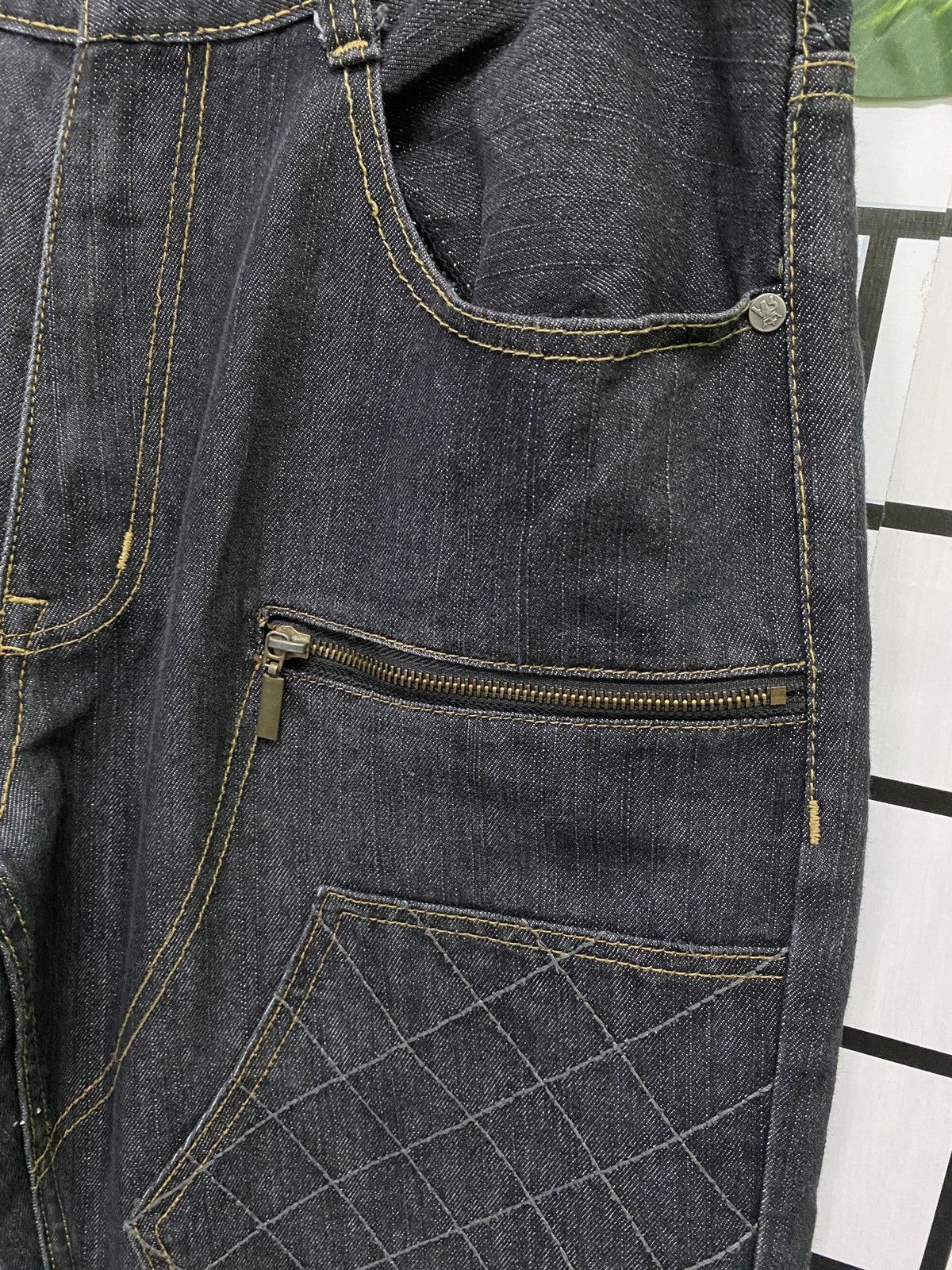 Designer × Vintage Vintage RED APE Double Knee Denim Size US 34 / EU 50 - 10 Thumbnail