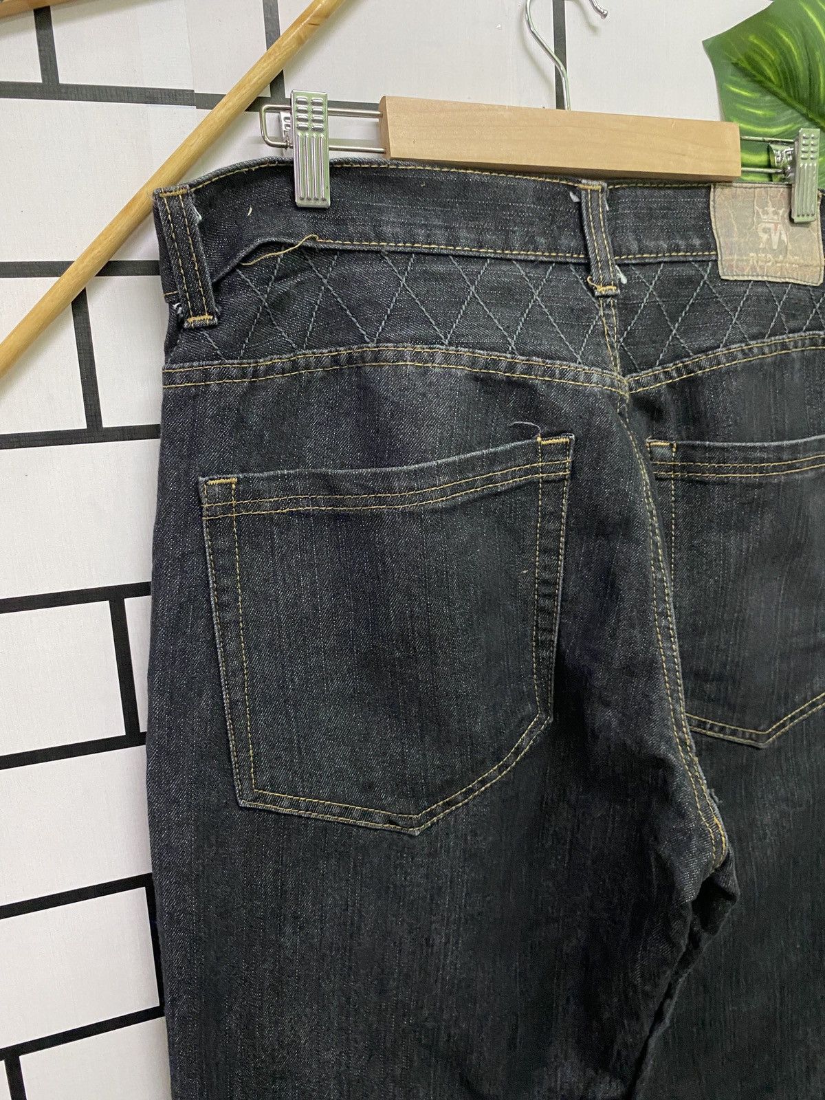 Designer × Vintage Vintage RED APE Double Knee Denim Size US 34 / EU 50 - 15 Thumbnail