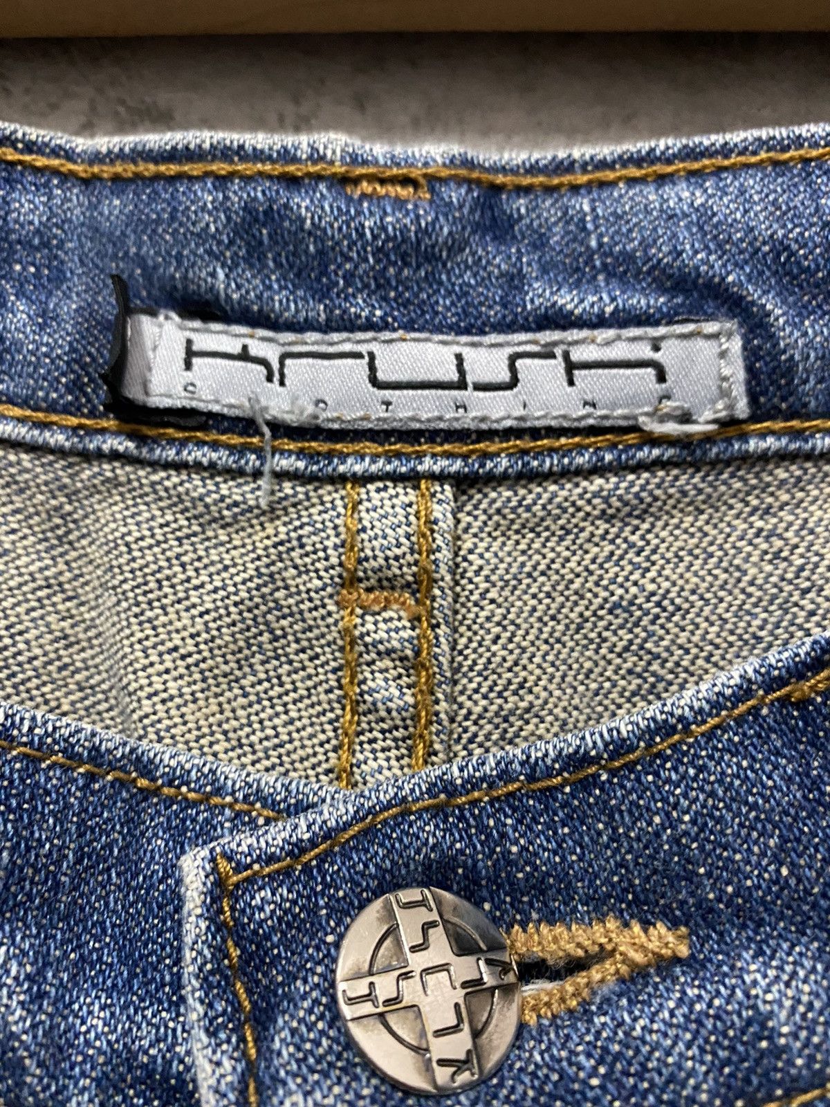 Beauty Beast Vintage Krush Dragon Split Printed Flared Denim Pants Size US 28 / EU 44 - 14 Thumbnail