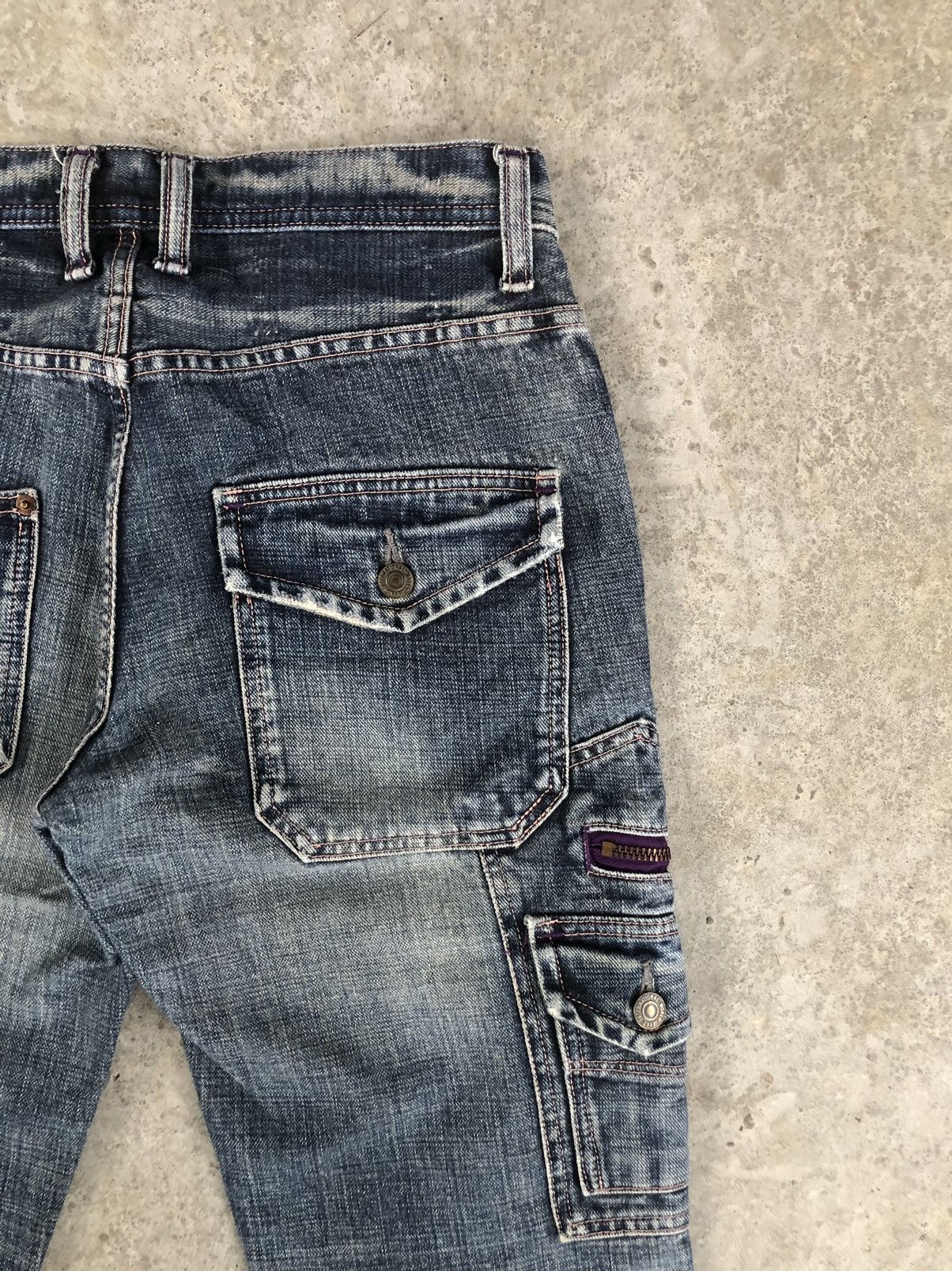 If Six Was Nine Japanese Real Mini Flare Jeans Cargo Pants Size US 30 / EU 46 - 12 Thumbnail