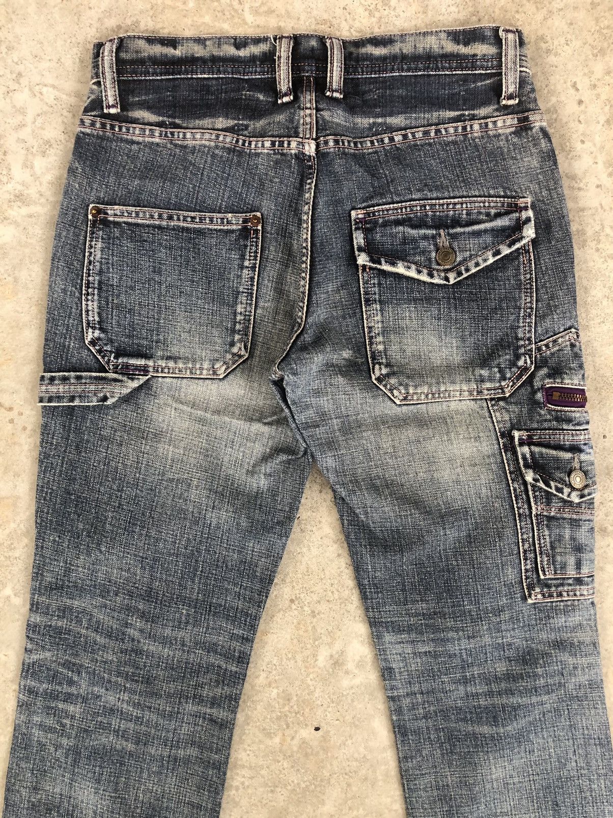 If Six Was Nine Japanese Real Mini Flare Jeans Cargo Pants Size US 30 / EU 46 - 10 Thumbnail