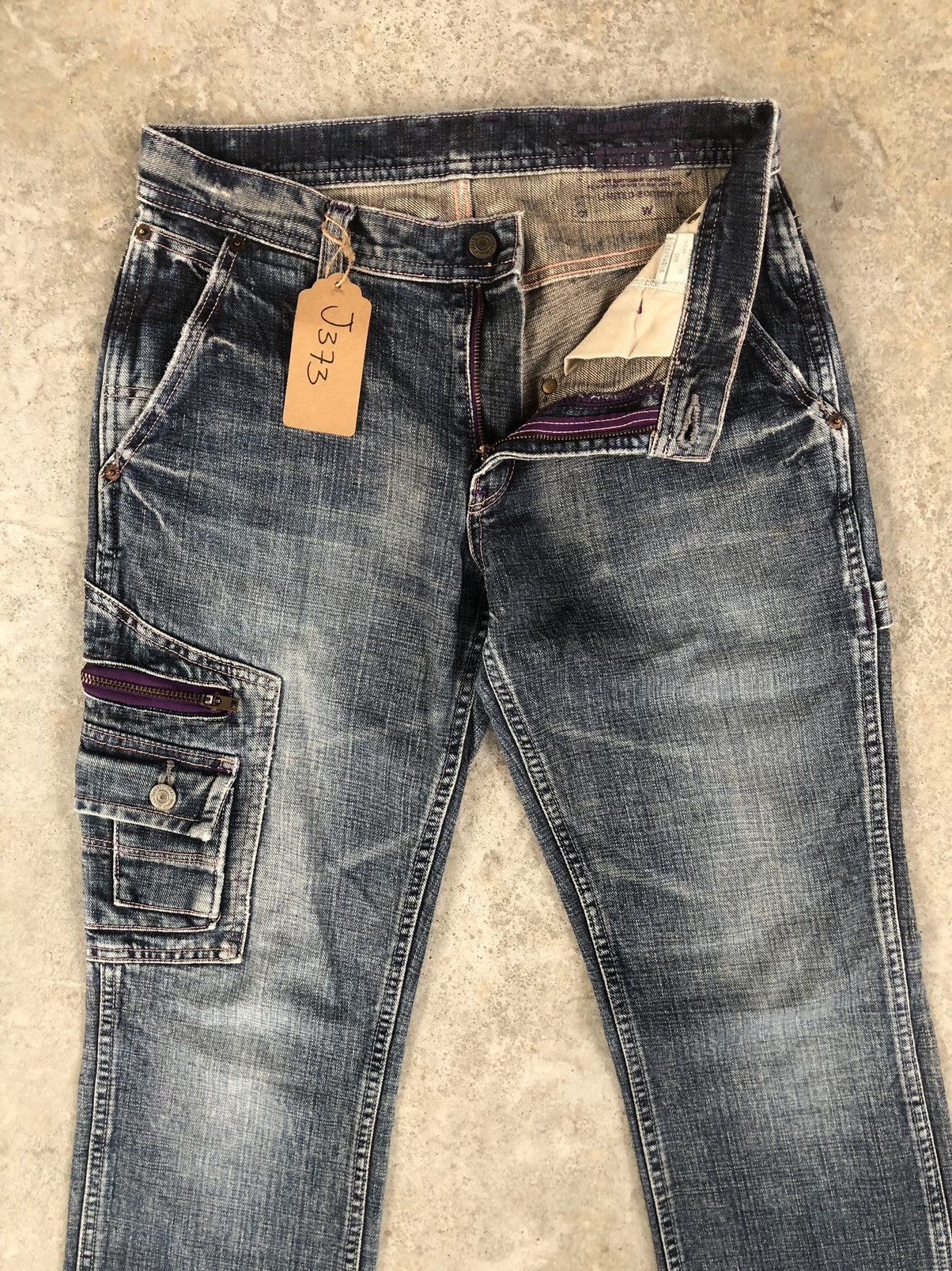 If Six Was Nine Japanese Real Mini Flare Jeans Cargo Pants Size US 30 / EU 46 - 7 Thumbnail