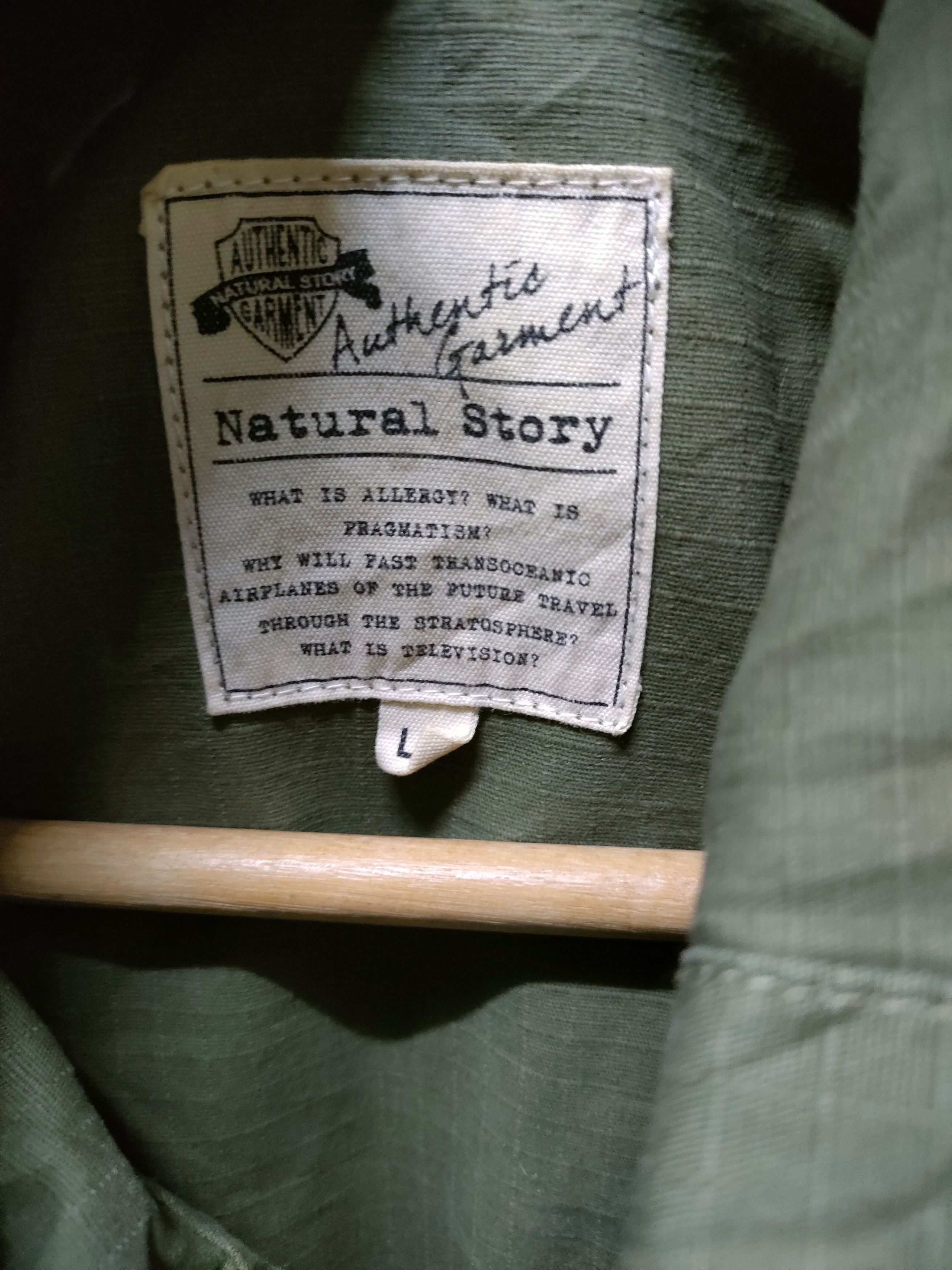 Garment Reproduction of Workers Natural Story Authentic Garment Military Style Size US L / EU 52-54 / 3 - 9 Thumbnail