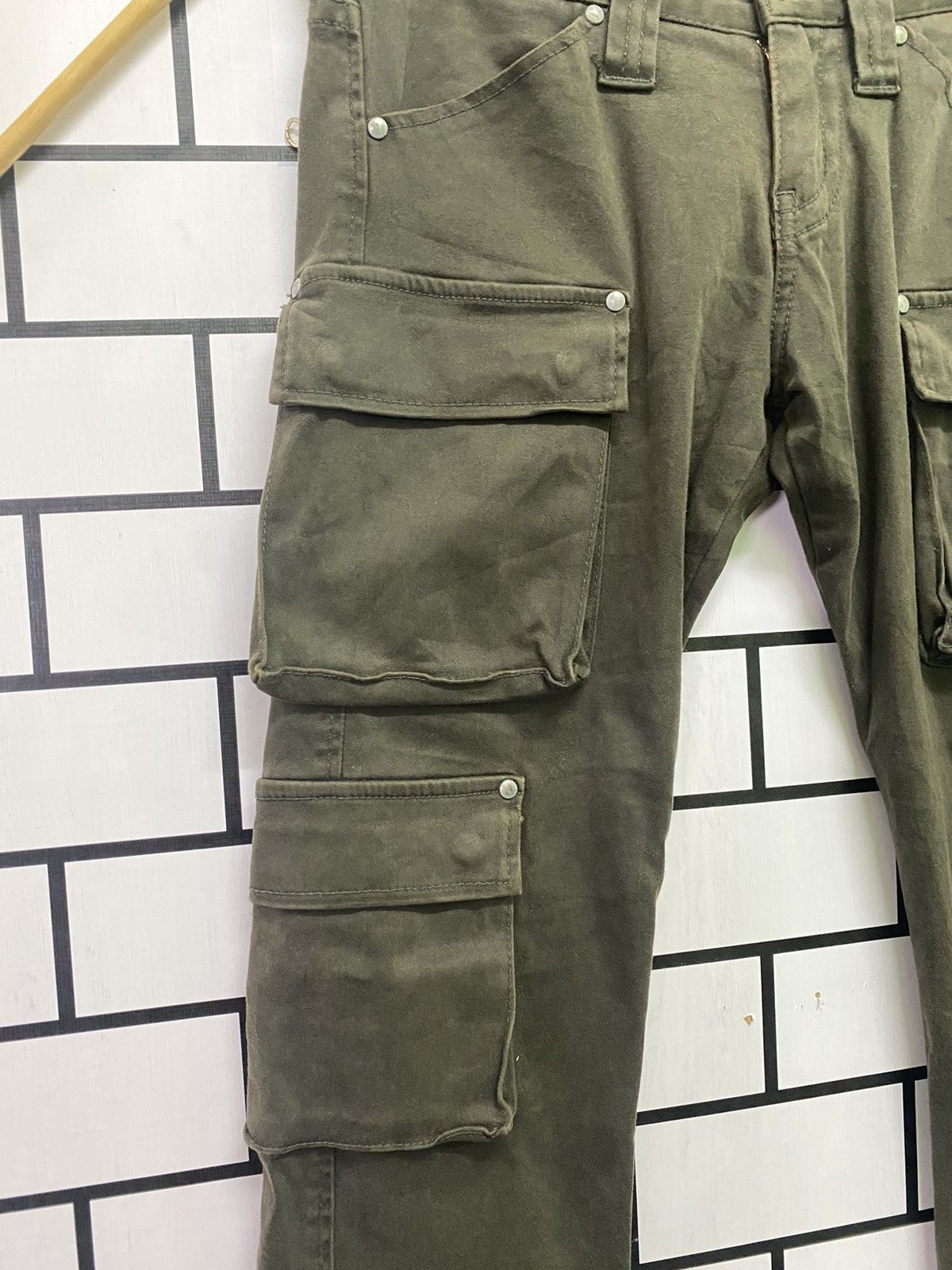 Japanese Brand VAROSH Japan Low Rise Green Tactical Cargo Trousers Size US 30 / EU 46 - 9 Thumbnail