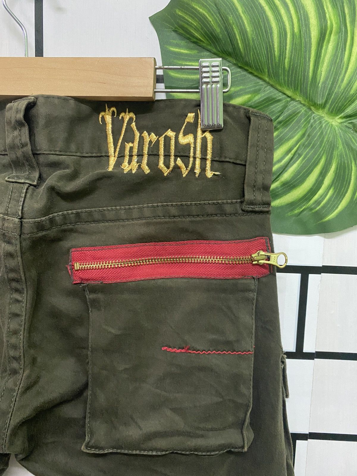 Japanese Brand VAROSH Japan Low Rise Green Tactical Cargo Trousers Size US 30 / EU 46 - 15 Thumbnail