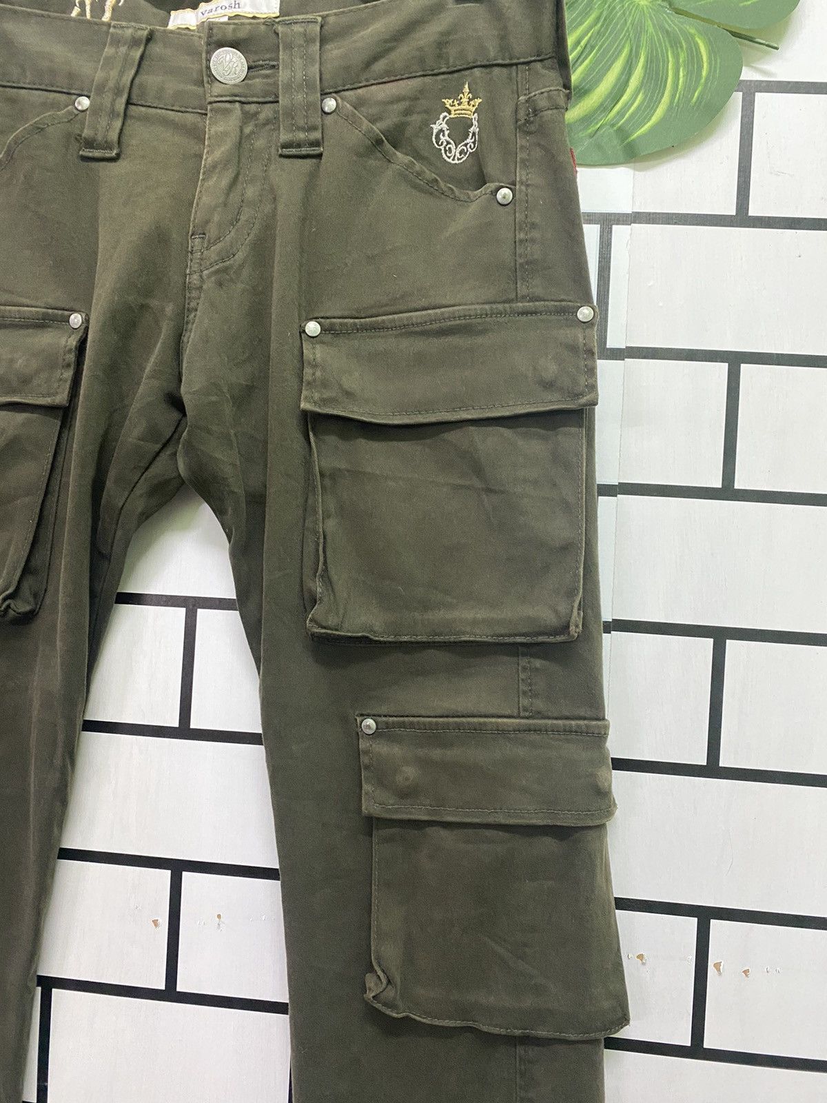 Japanese Brand VAROSH Japan Low Rise Green Tactical Cargo Trousers Size US 30 / EU 46 - 8 Thumbnail