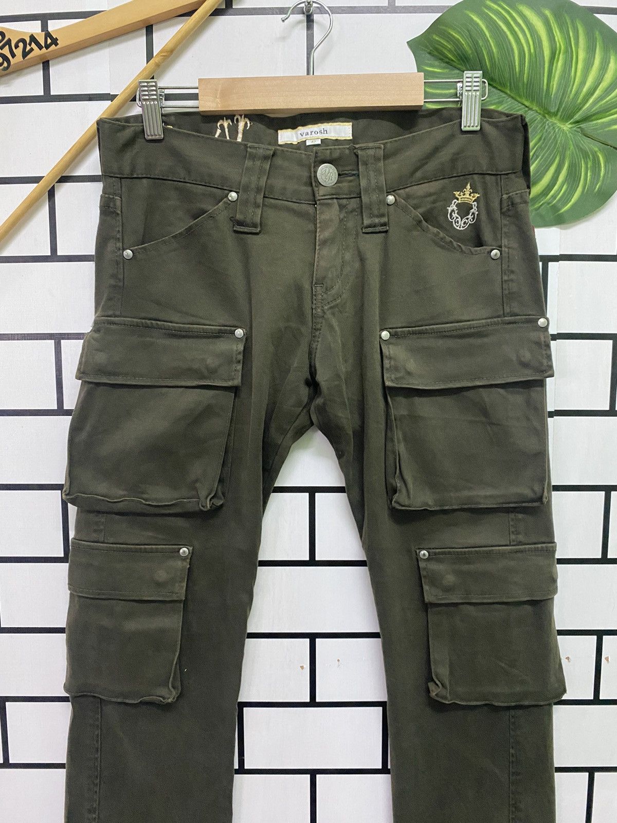 Japanese Brand VAROSH Japan Low Rise Green Tactical Cargo Trousers Size US 30 / EU 46 - 4 Thumbnail