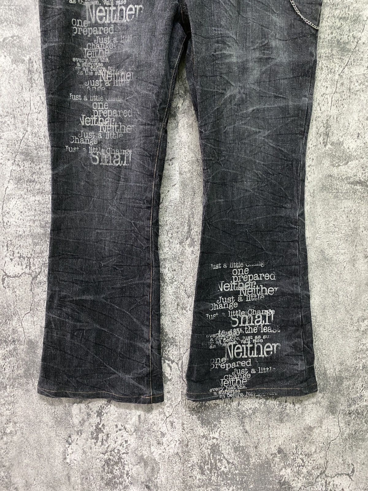 Japanese Brand × Vintage Unknown Japanese Brand Flared Poem Pants Size US 33 - 15 Thumbnail
