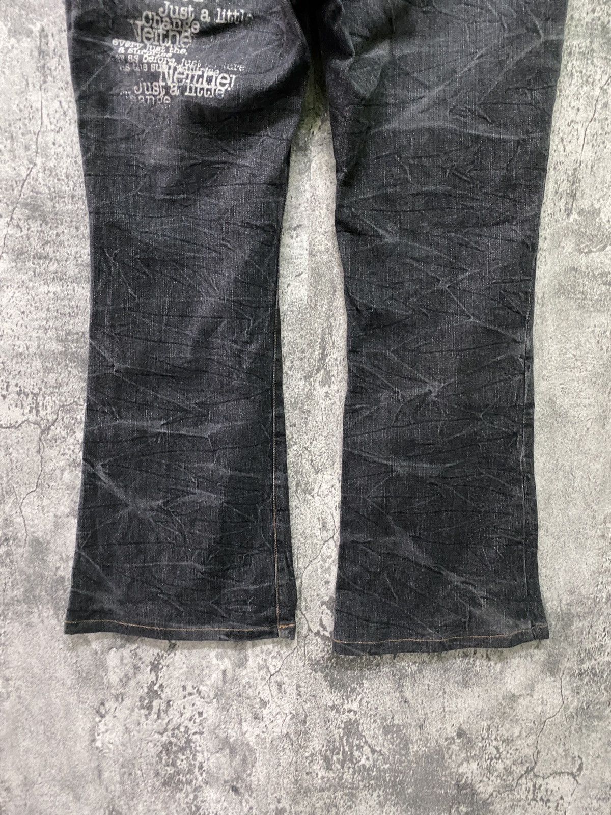 Japanese Brand × Vintage Unknown Japanese Brand Flared Poem Pants Size US 33 - 12 Thumbnail