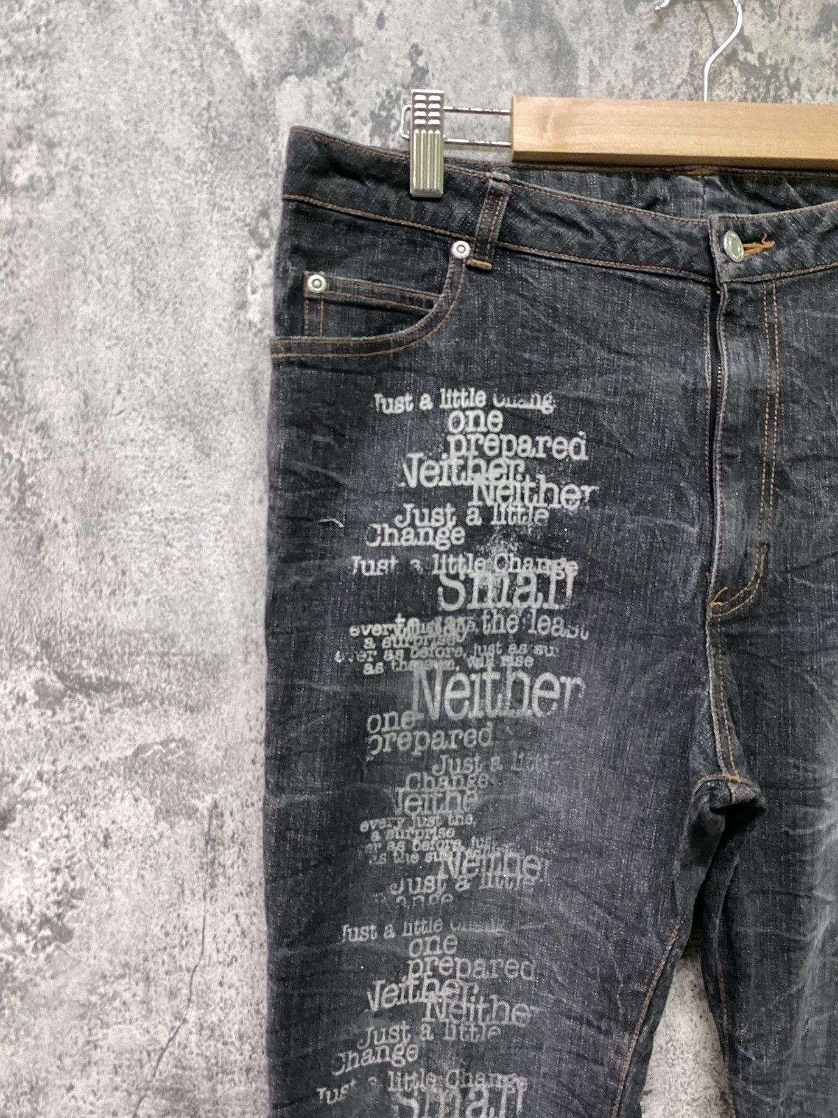Japanese Brand × Vintage Unknown Japanese Brand Flared Poem Pants Size US 33 - 4 Thumbnail