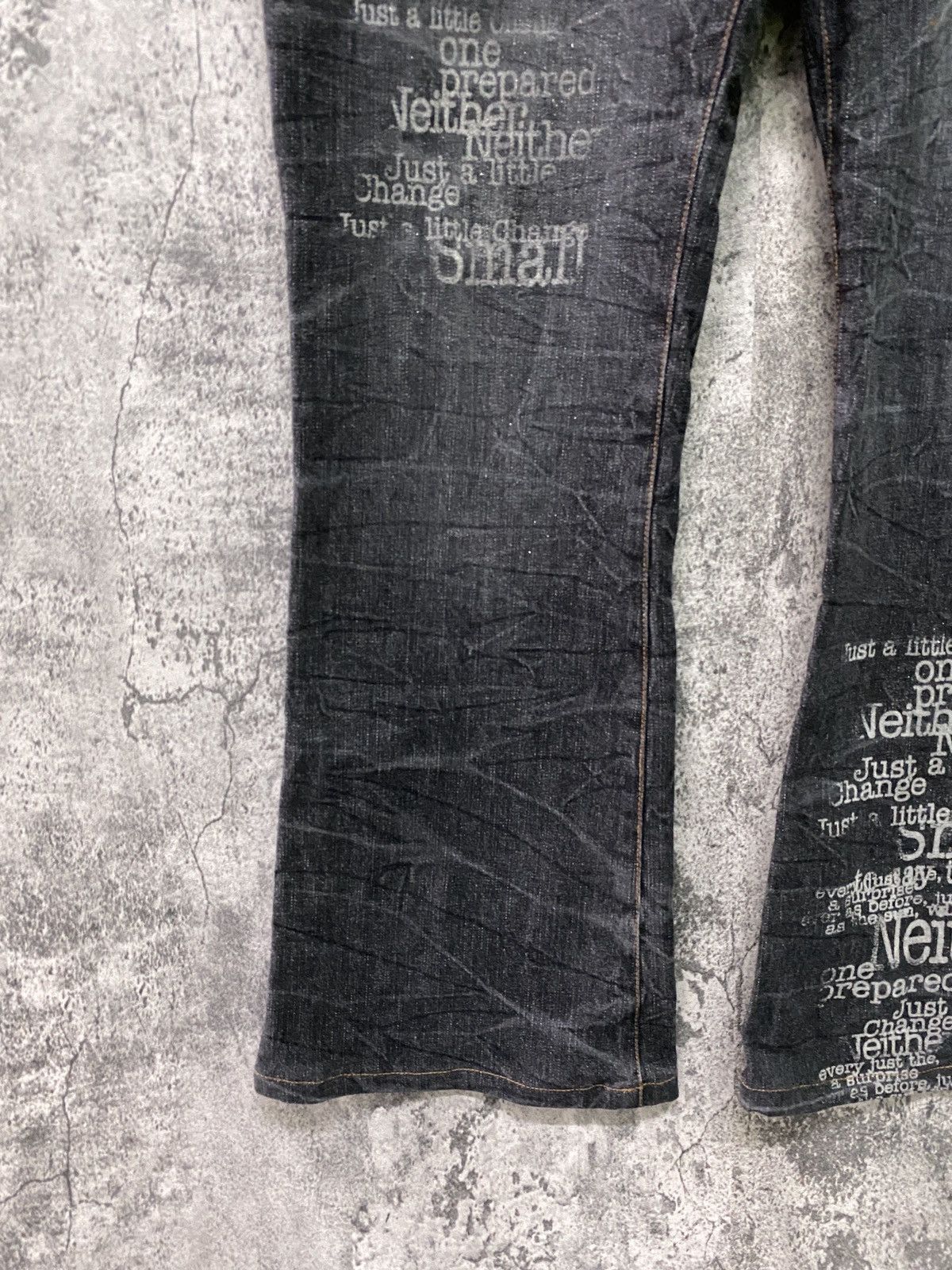 Japanese Brand × Vintage Unknown Japanese Brand Flared Poem Pants Size US 33 - 7 Thumbnail