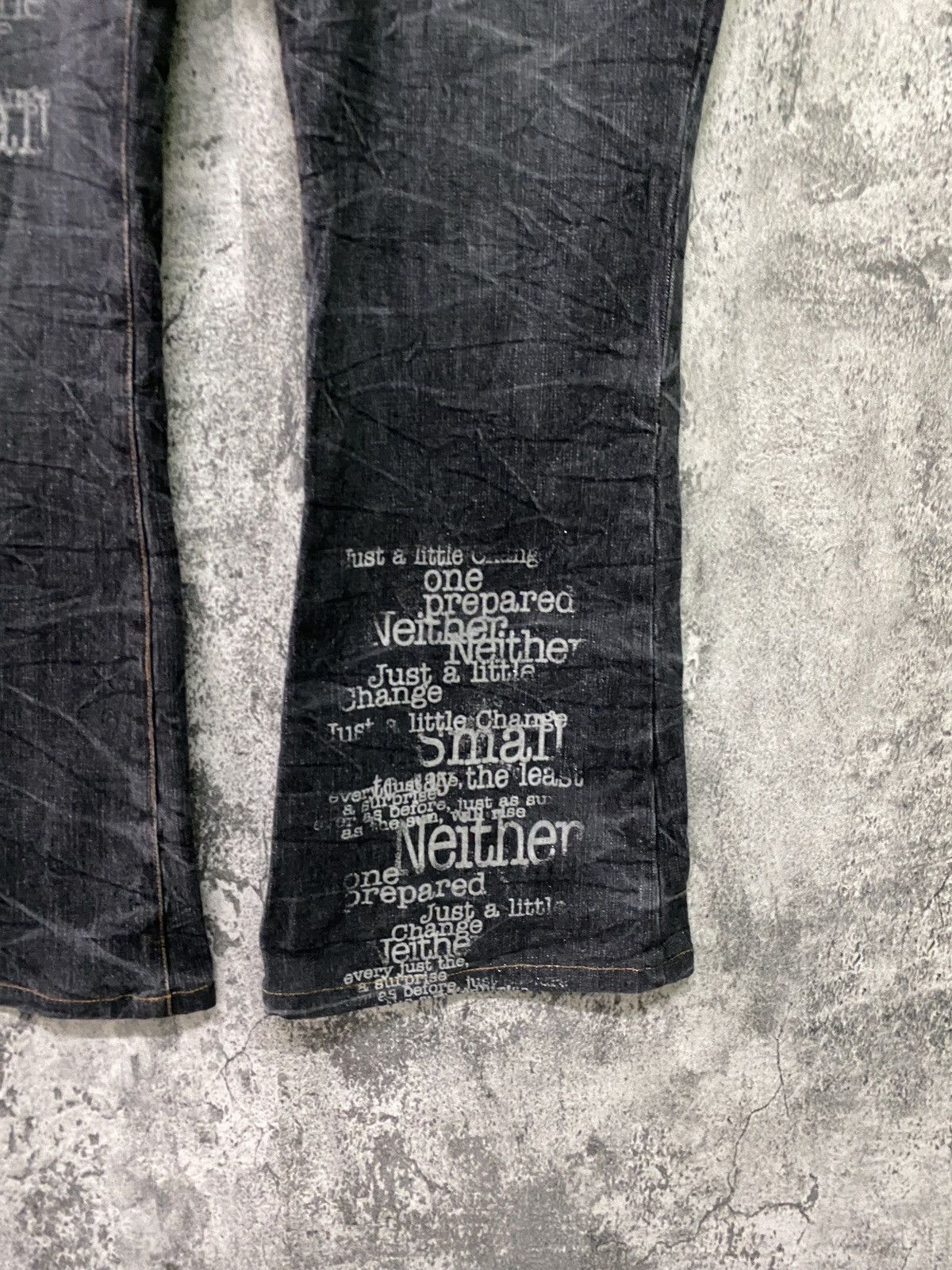 Japanese Brand × Vintage Unknown Japanese Brand Flared Poem Pants Size US 33 - 6 Thumbnail