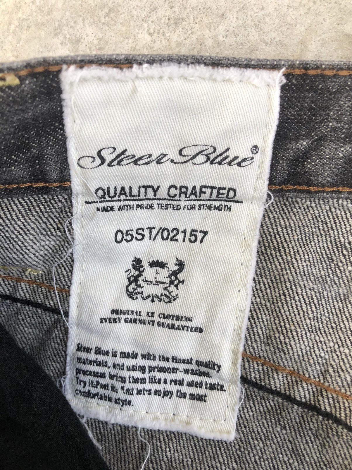 Who Decides War Japanese Steer Blue Patchwork Jeans Distressed Jeans Size US 32 / EU 48 - 14 Thumbnail