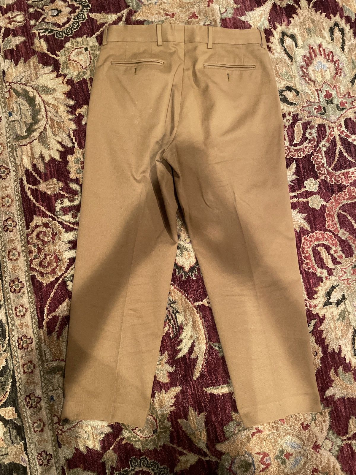 Dries Van Noten Tapered Cropped Cotton-Twill Trousers Camel sz 48 Size US 32 / EU 48 - 2 Thumbnail