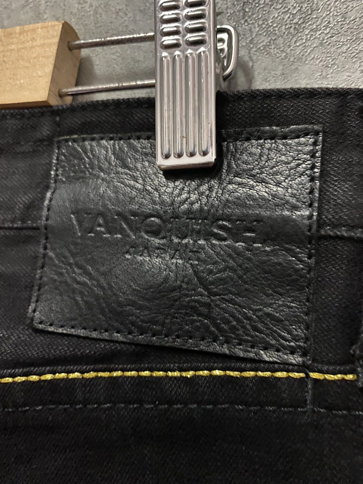 Japanese Brand Vanquish Tokyo Japan Skinny Black Denim Pants Size US 30 / EU 46 - 13 Thumbnail