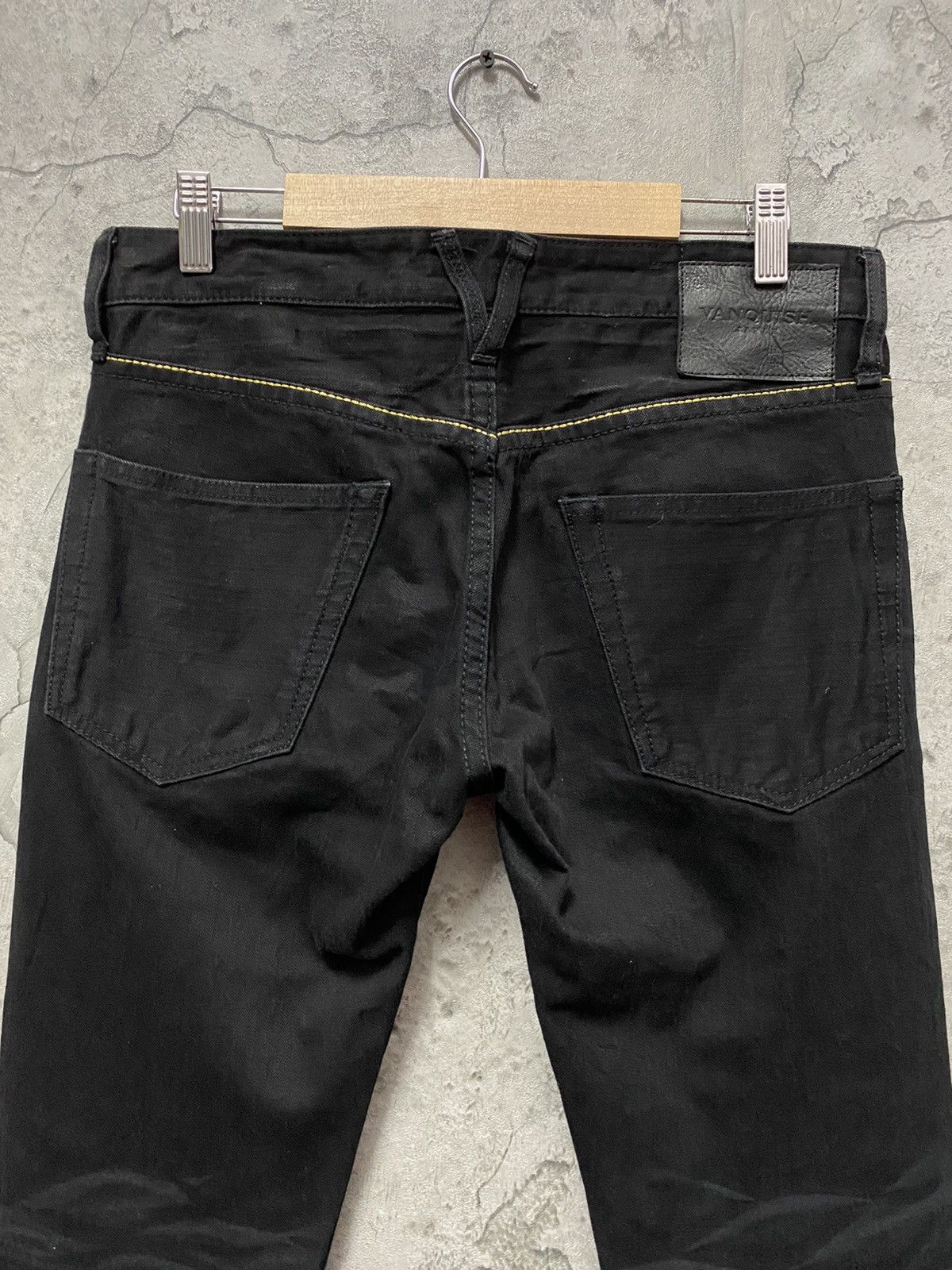 Japanese Brand Vanquish Tokyo Japan Skinny Black Denim Pants Size US 30 / EU 46 - 11 Thumbnail