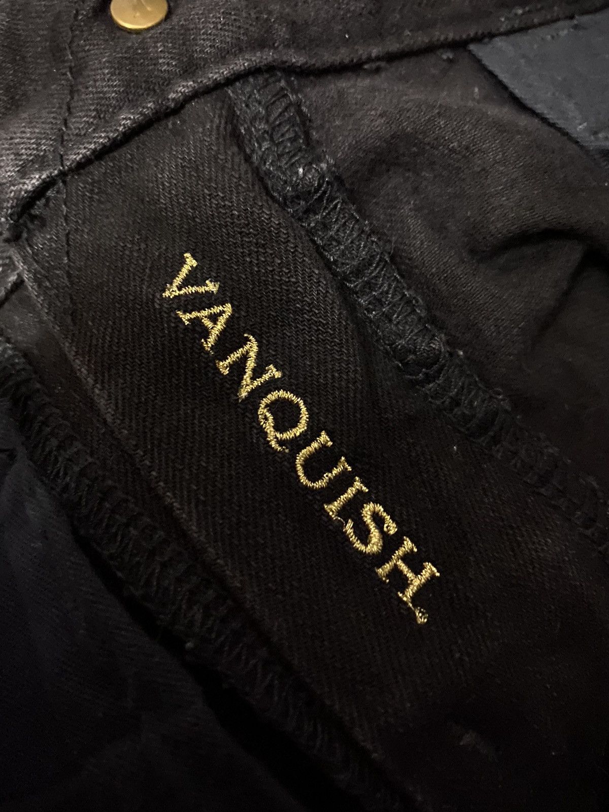 Japanese Brand Vanquish Tokyo Japan Skinny Black Denim Pants Size US 30 / EU 46 - 16 Thumbnail