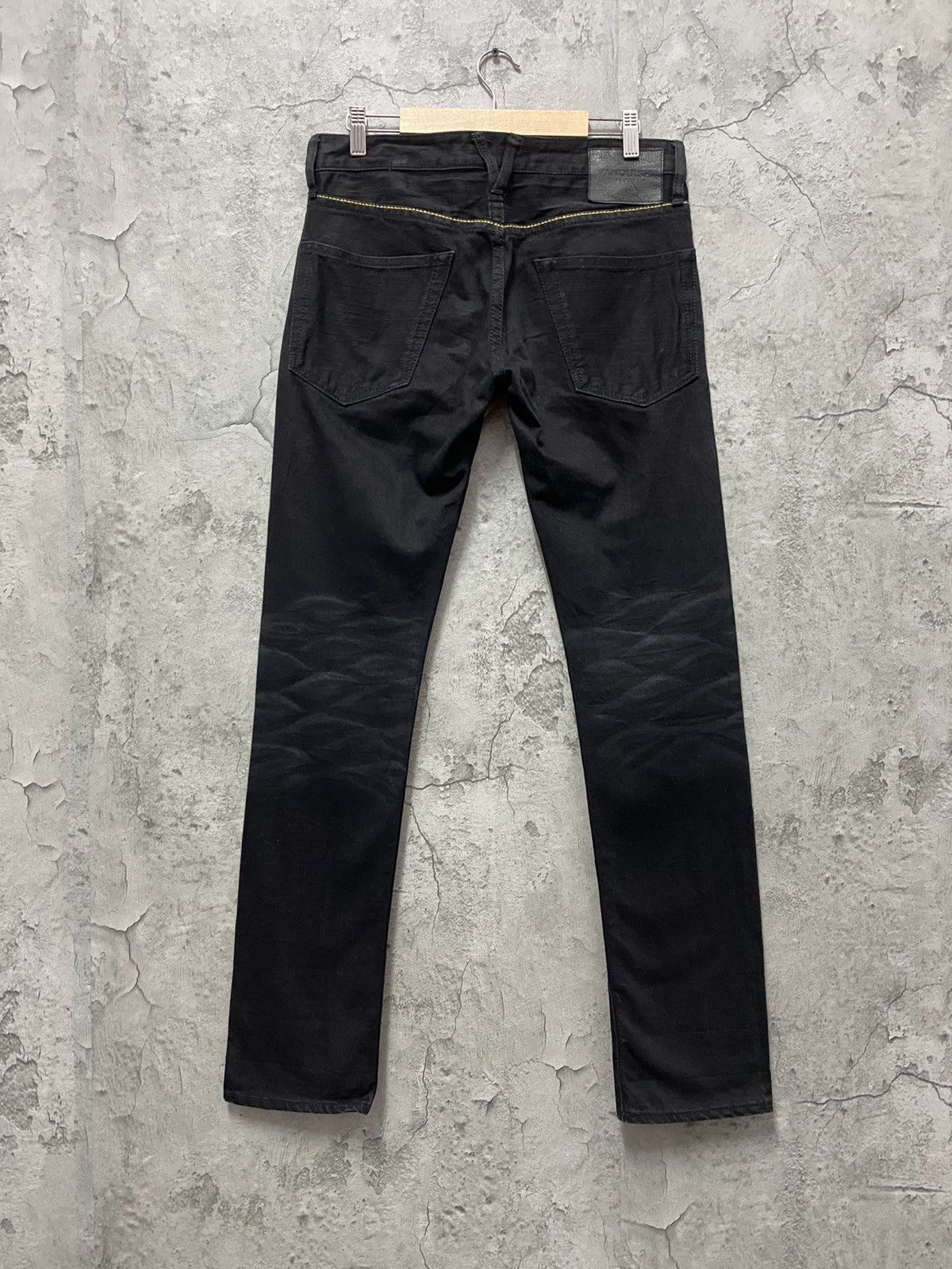 Japanese Brand Vanquish Tokyo Japan Skinny Black Denim Pants Size US 30 / EU 46 - 2 Thumbnail