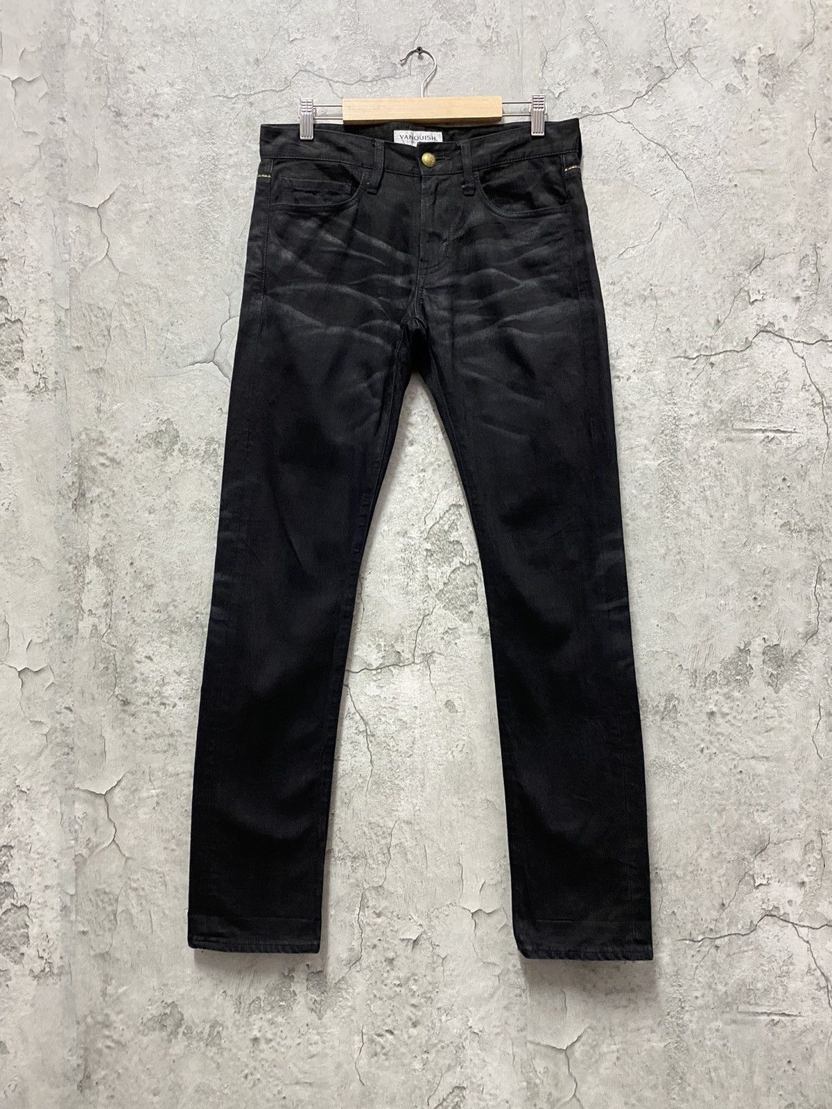 image of Vanquish Tokyo Japan Skinny Black Denim Pants, Men's (Size 30)