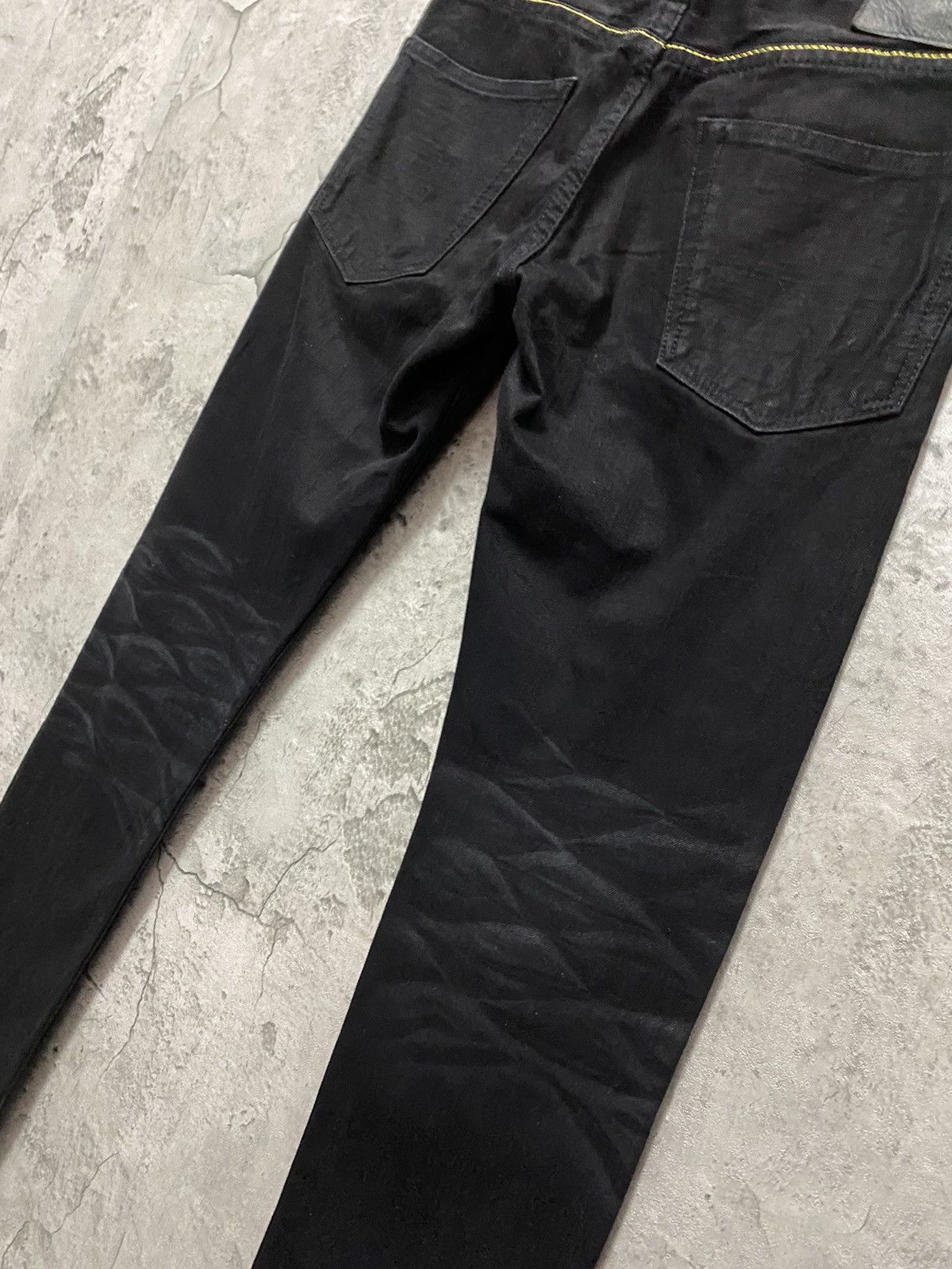 Japanese Brand Vanquish Tokyo Japan Skinny Black Denim Pants Size US 30 / EU 46 - 10 Thumbnail