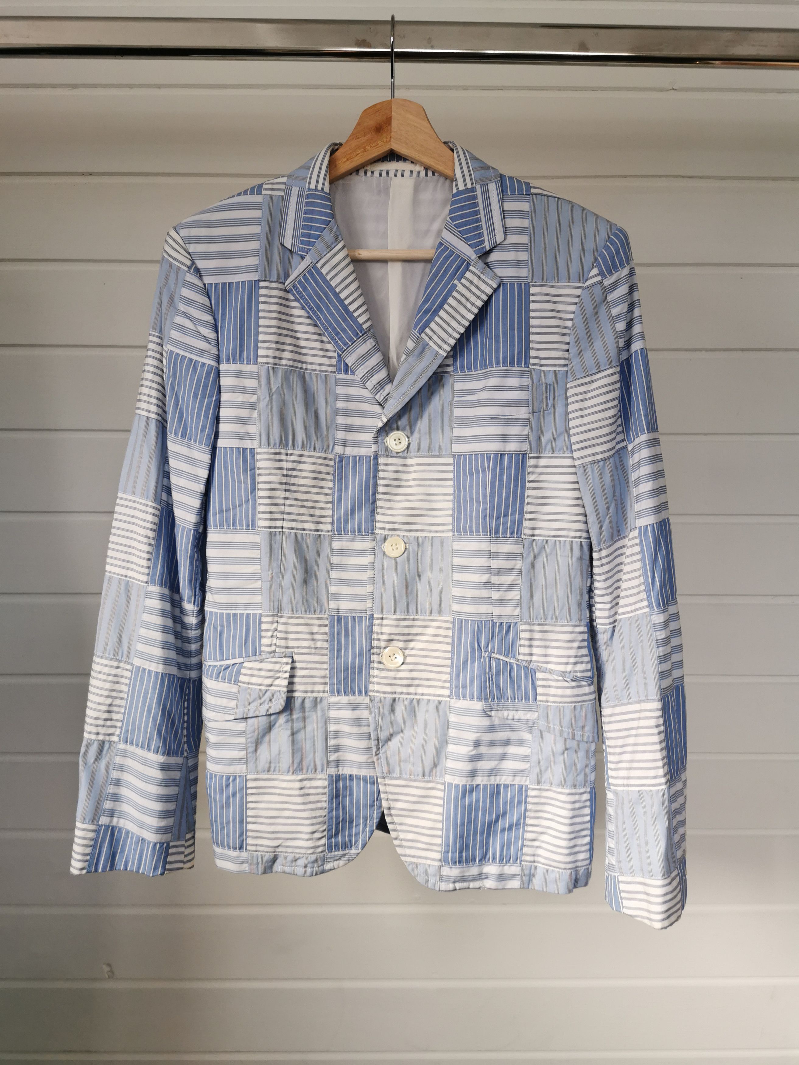 Comme des Garcons Homme CDG Homme 2008 Patchwork Blazer Size US S / EU 44-46 / 1 - 1 Thumbnail