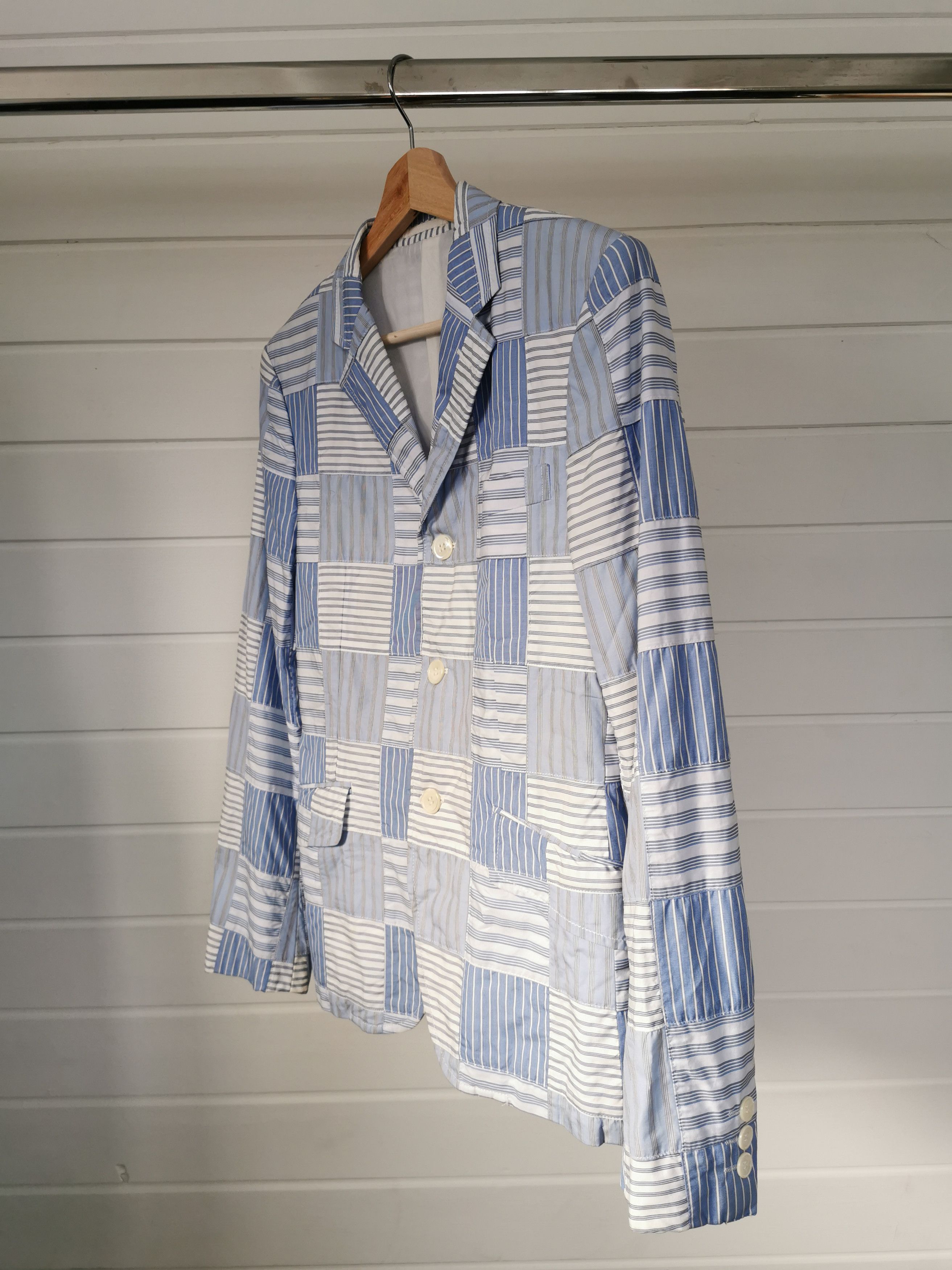Comme des Garcons Homme CDG Homme 2008 Patchwork Blazer Size US S / EU 44-46 / 1 - 2 Thumbnail