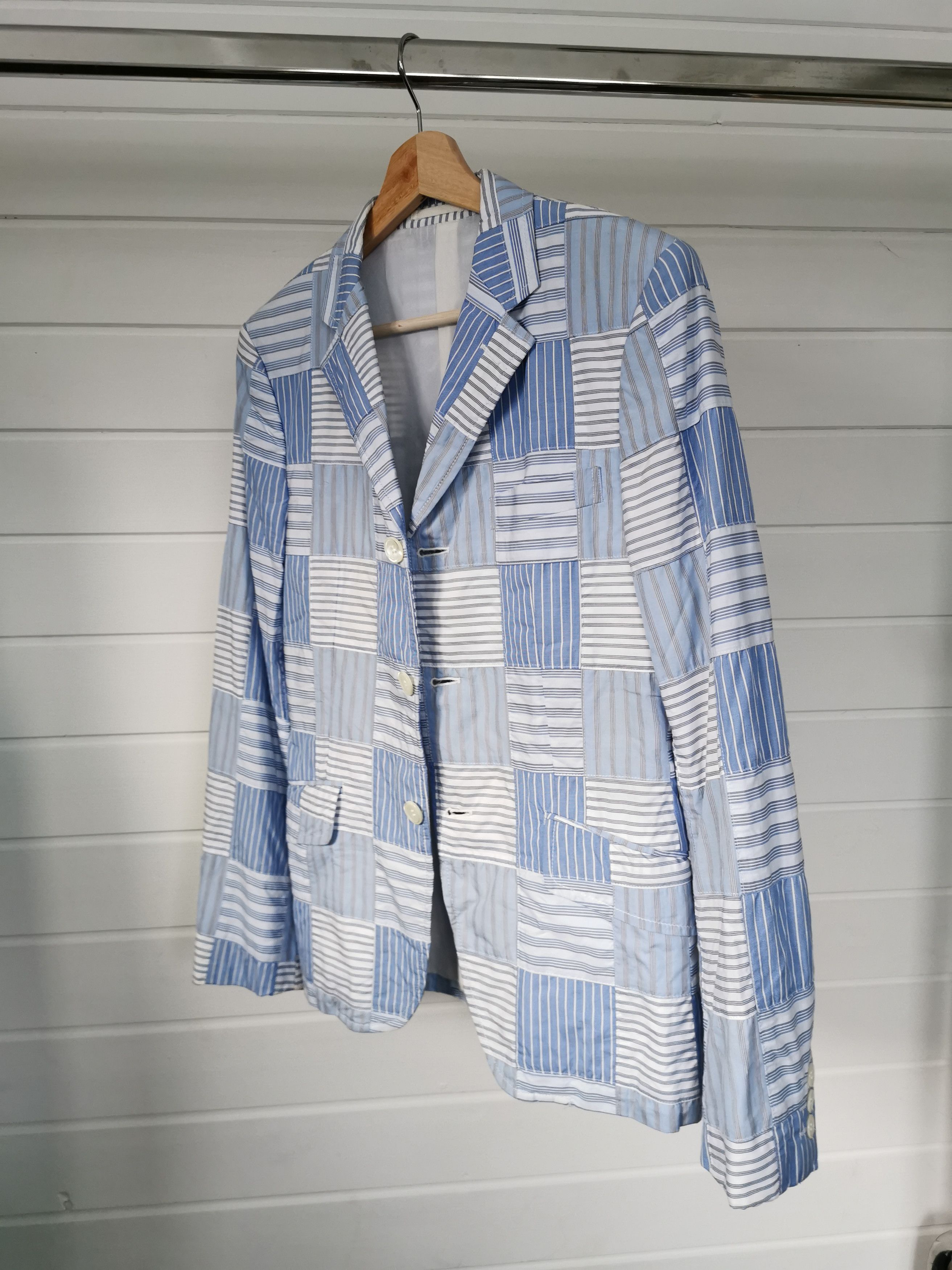 Comme des Garcons Homme CDG Homme 2008 Patchwork Blazer Size US S / EU 44-46 / 1 - 4 Thumbnail