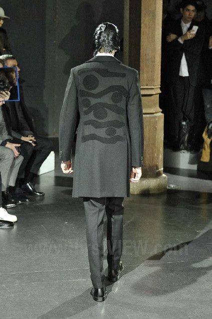 image of Comme Des Garcons x Comme Des Garcons Homme Plus Cdg Homme Plus Aw2014 Patches Wool Coat in Black (