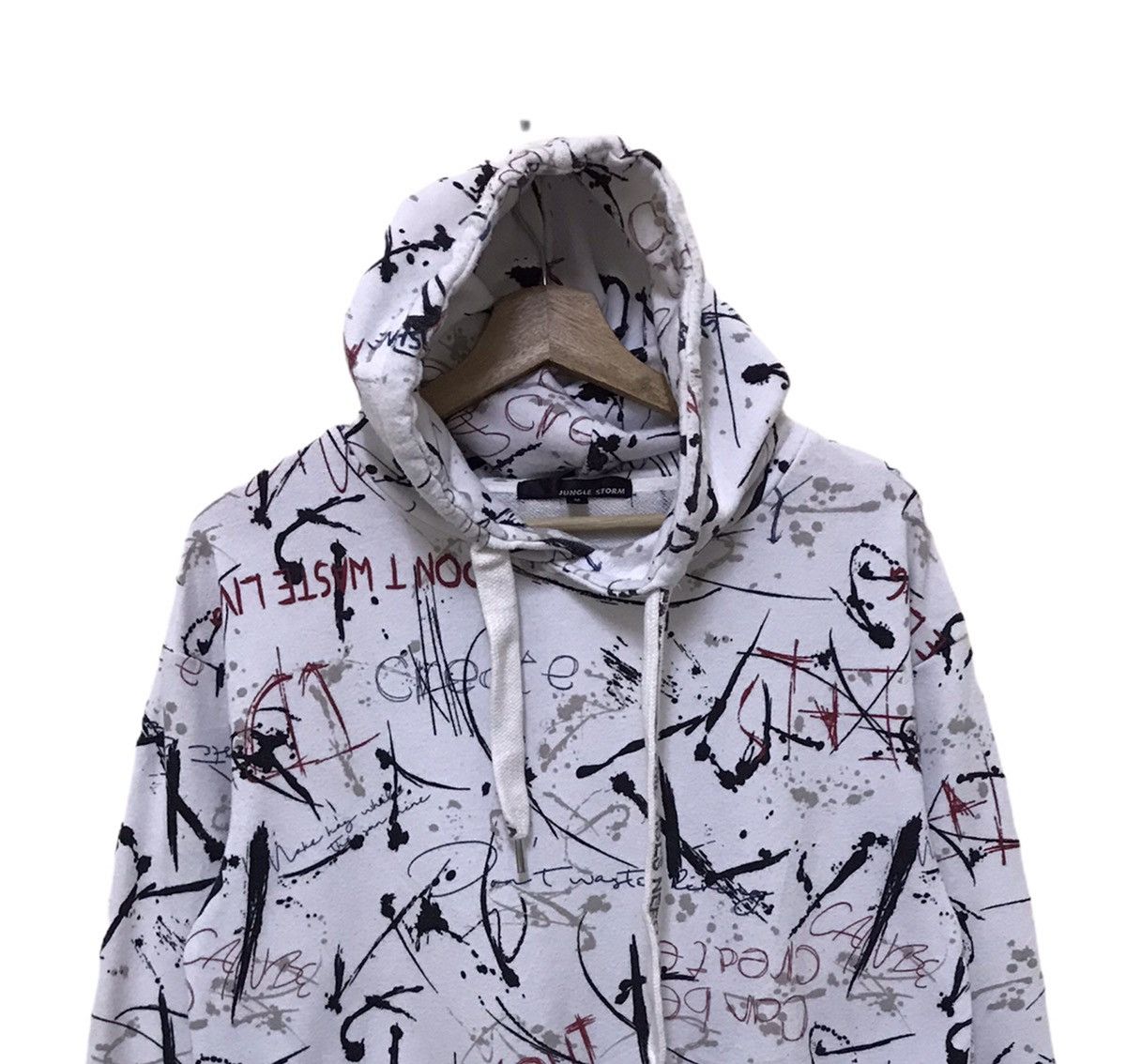 Japanese Brand Japanese Jungle Storm Full Print Hoodie Sweatshirt Size US M / EU 48-50 / 2 - 2 Thumbnail