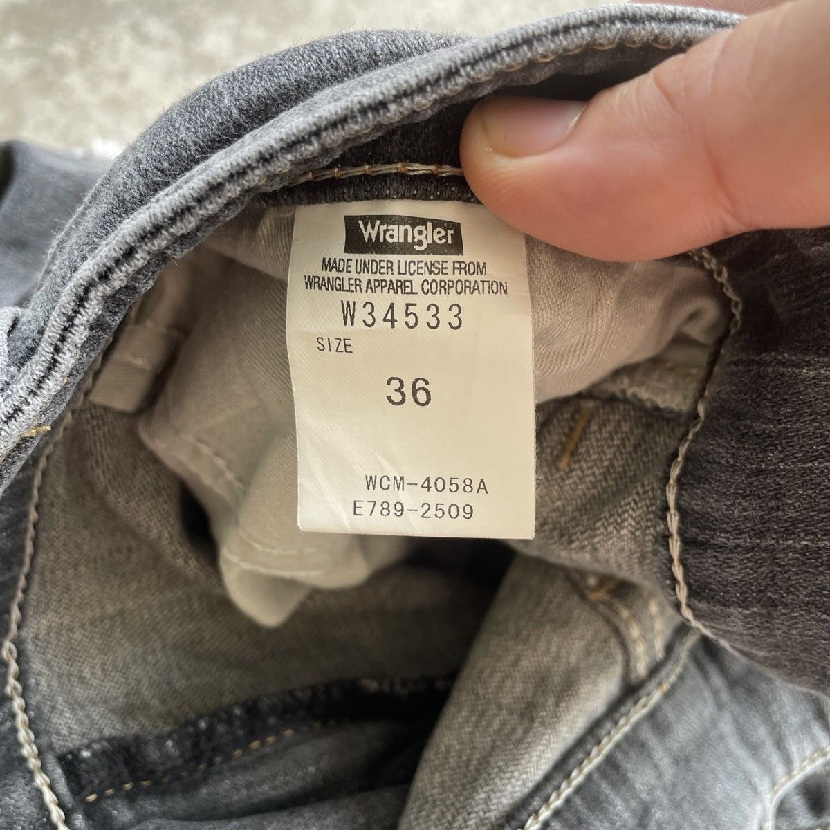 Vintage Vintage Wrangler Faded Black Denim Jeans Pants W34 Size US 34 / EU 50 - 7 Thumbnail