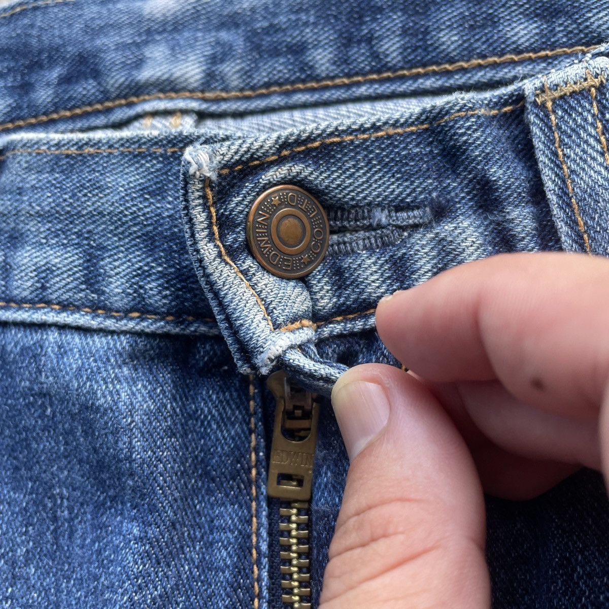 Edwin W32x30 Vintage Edwin Made In Japan Denim Jeans Pants Size US 32 / EU 48 - 7 Thumbnail