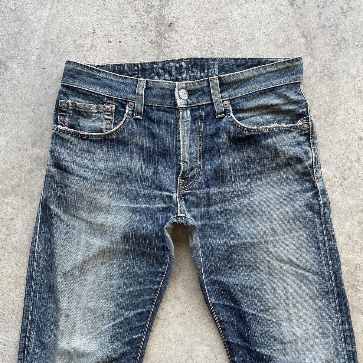 Japanese Brand Vintage Japanese Faded Denim Jeans Pants W34x29 Size US 34 / EU 50 - 2 Thumbnail