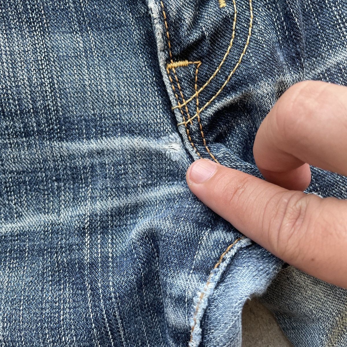 Japanese Brand Vintage Japanese Faded Denim Jeans Pants W34x29 Size US 34 / EU 50 - 6 Thumbnail