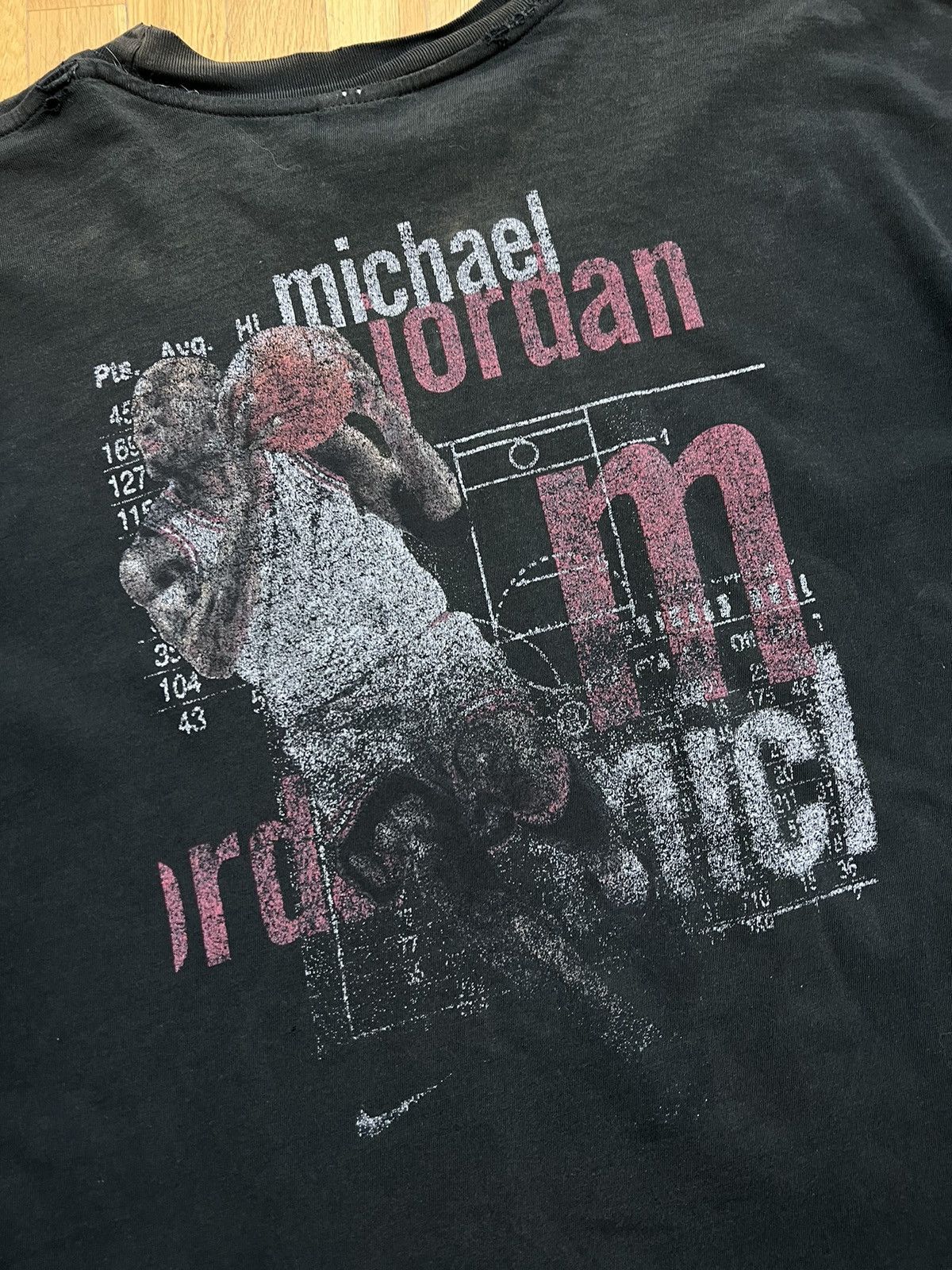 Michael Air Jordan NBA Chicago Bulls Nike Vtg Tee T Shirt Size L Made In  Japan